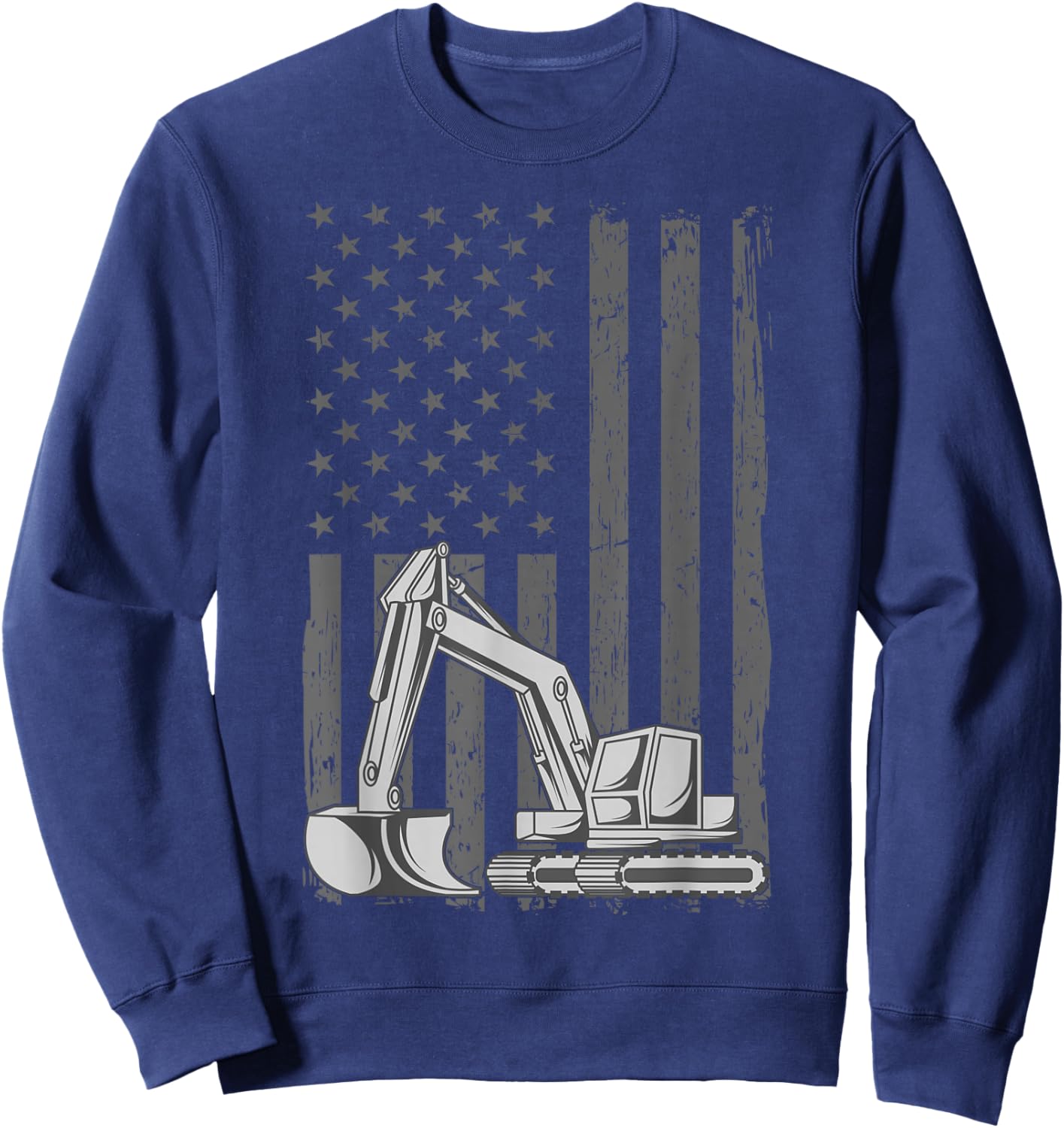 Heavy Equipment Operator Excavator US Independence Day Sweatshirt - Sweatshirt | Navy