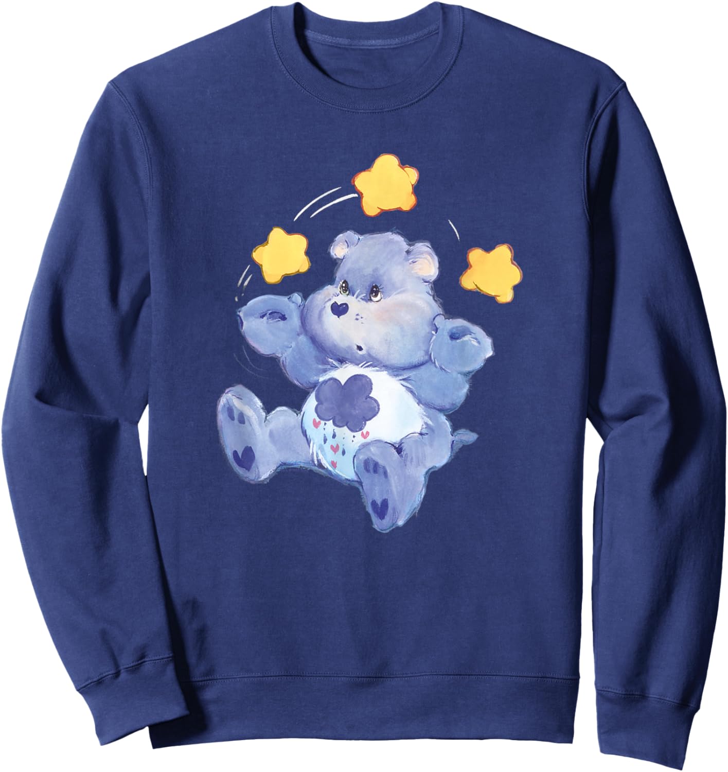 Care Bears Vintage Classic Grumpy Bear Shooting Star Juggle Sweatshirt - Sweatshirt | Navy