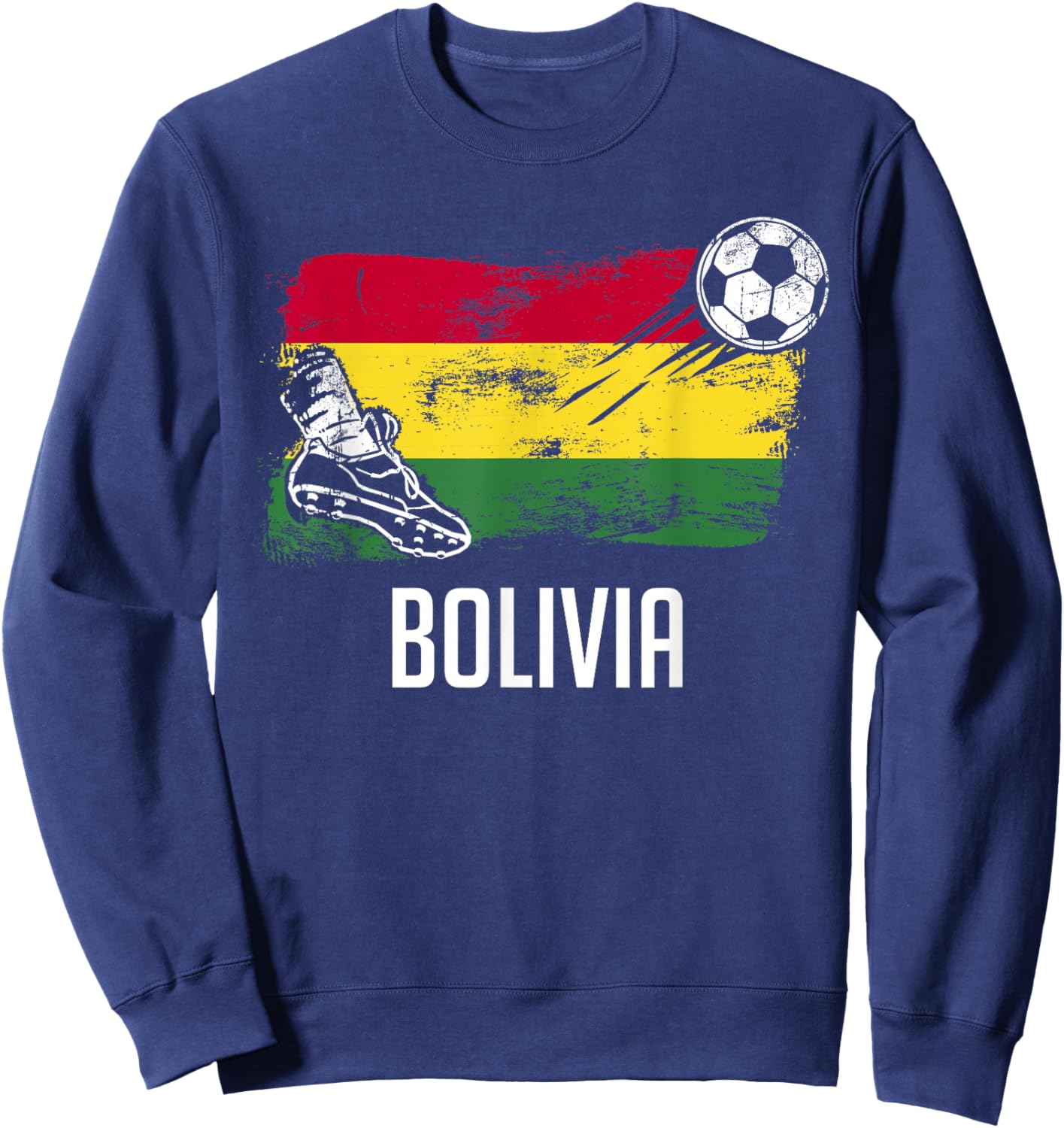 Bolivia Flag Jersey Bolivian Soccer Team Bolivian Sweatshirt - Sweatshirt | Navy