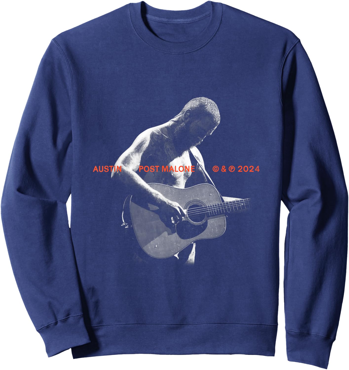 Official Post Malone Austin Photo Sweatshirt - Sweatshirt | Navy