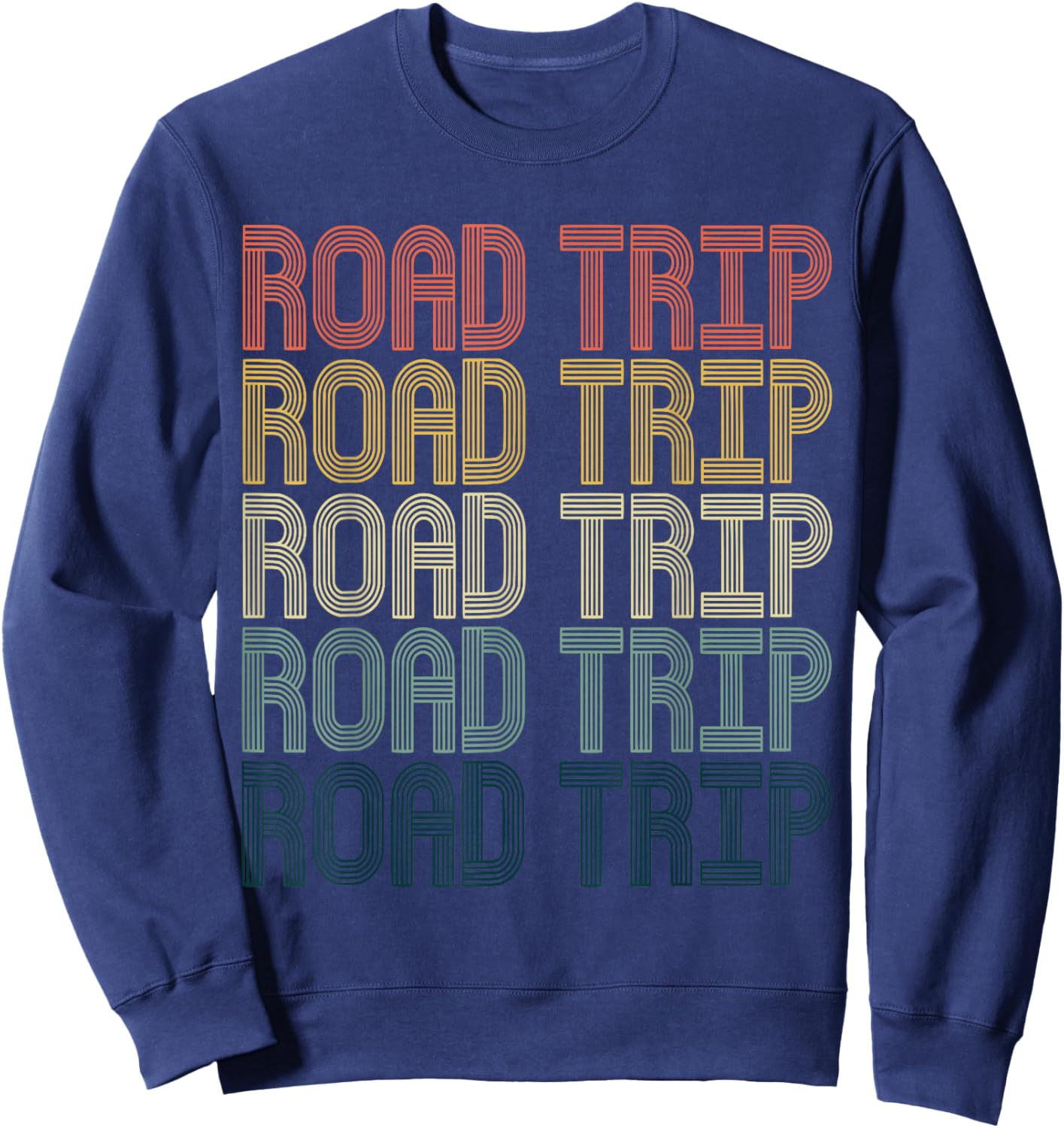 Road Trip 2022 Vintage Matching Family Sweatshirt - Sweatshirt | Navy