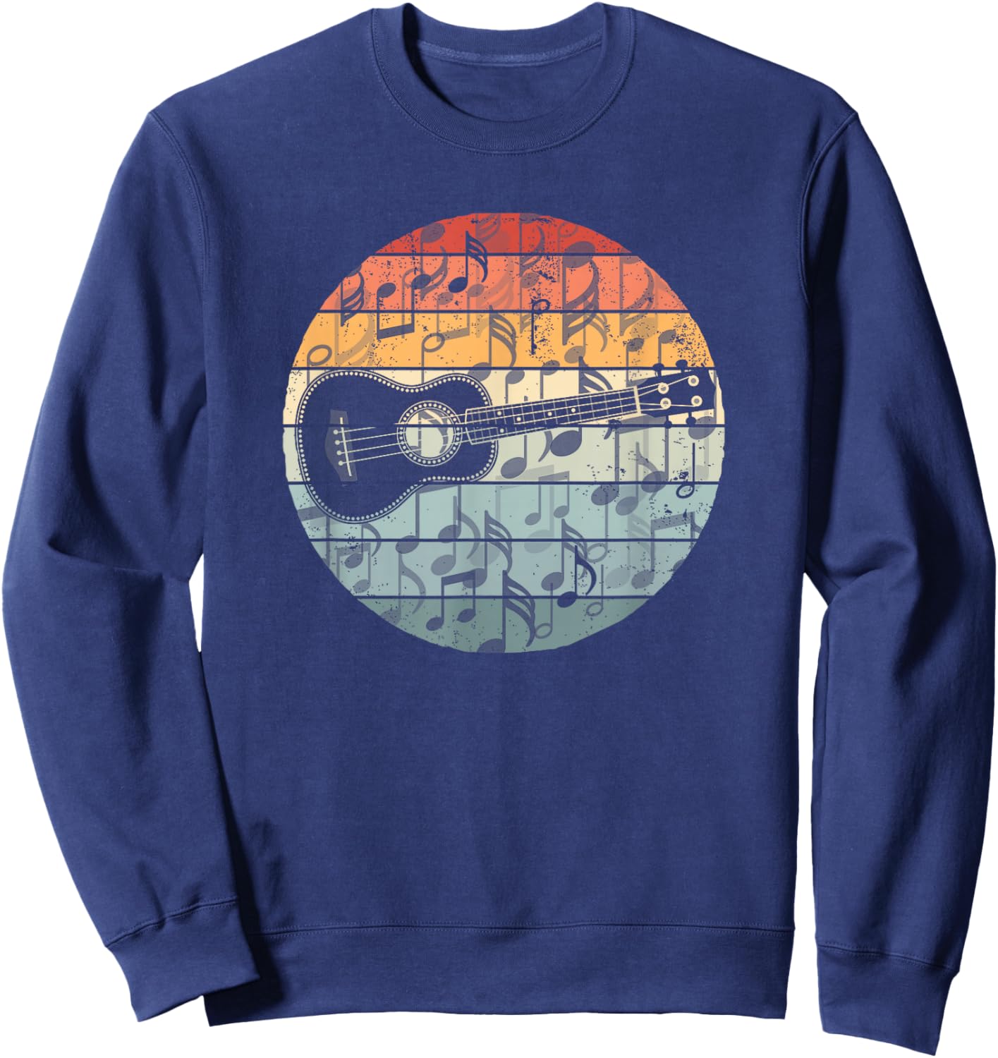 Retro Uke Ukulele Player Funny Ukulele Music Sweatshirt - Sweatshirt | Navy