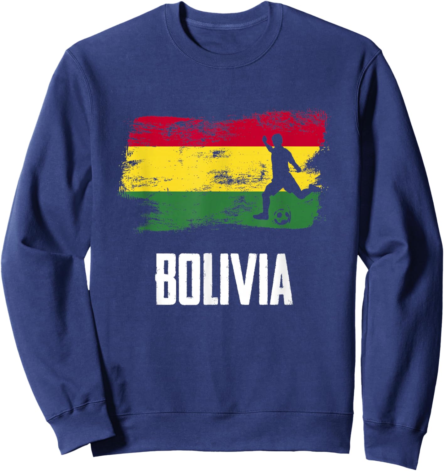 Bolivia Flag Jersey Bolivian Soccer Team Bolivian Sweatshirt - Sweatshirt | Navy