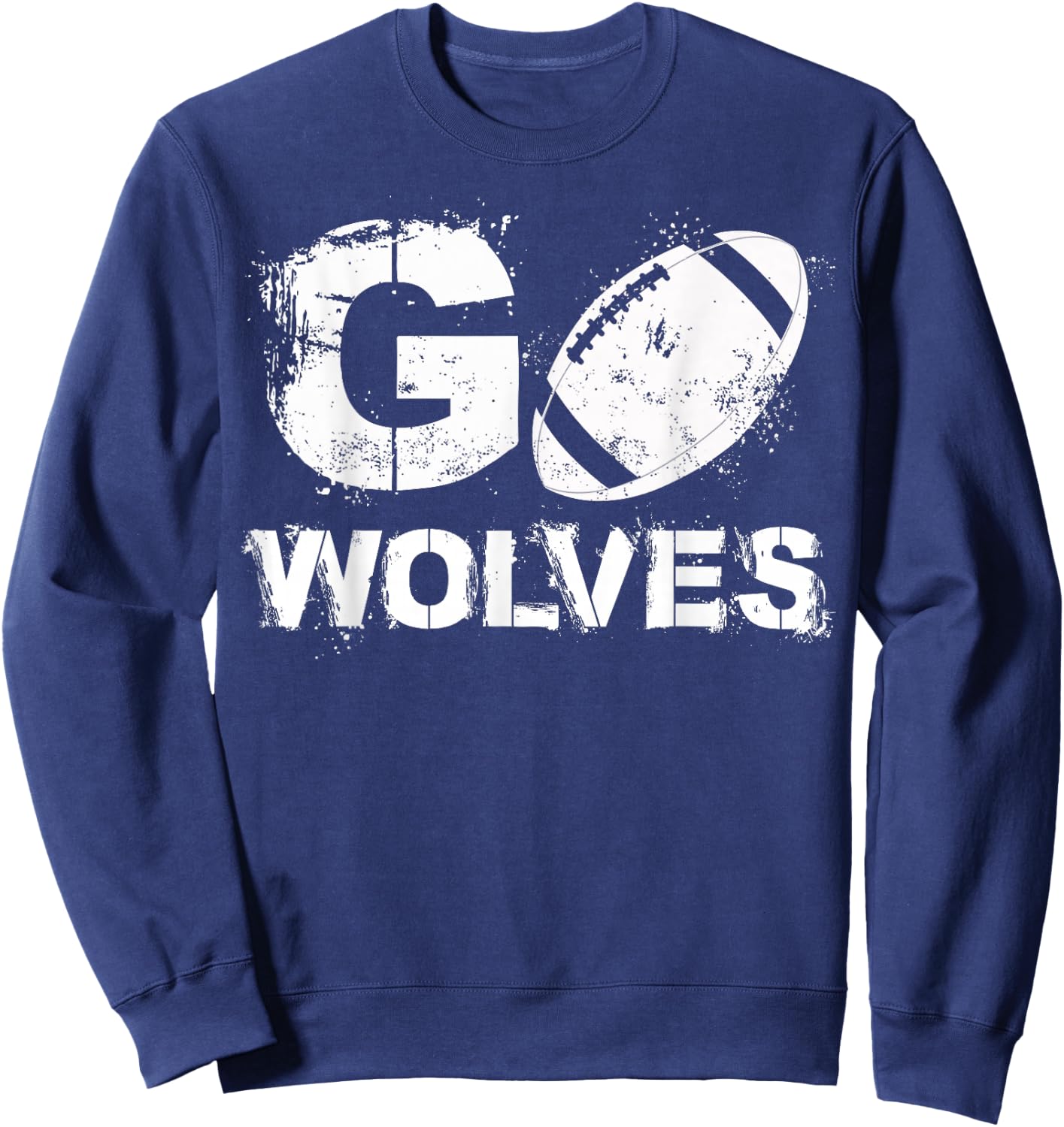 Football Go Wolves Sweatshirt - Sweatshirt | Navy