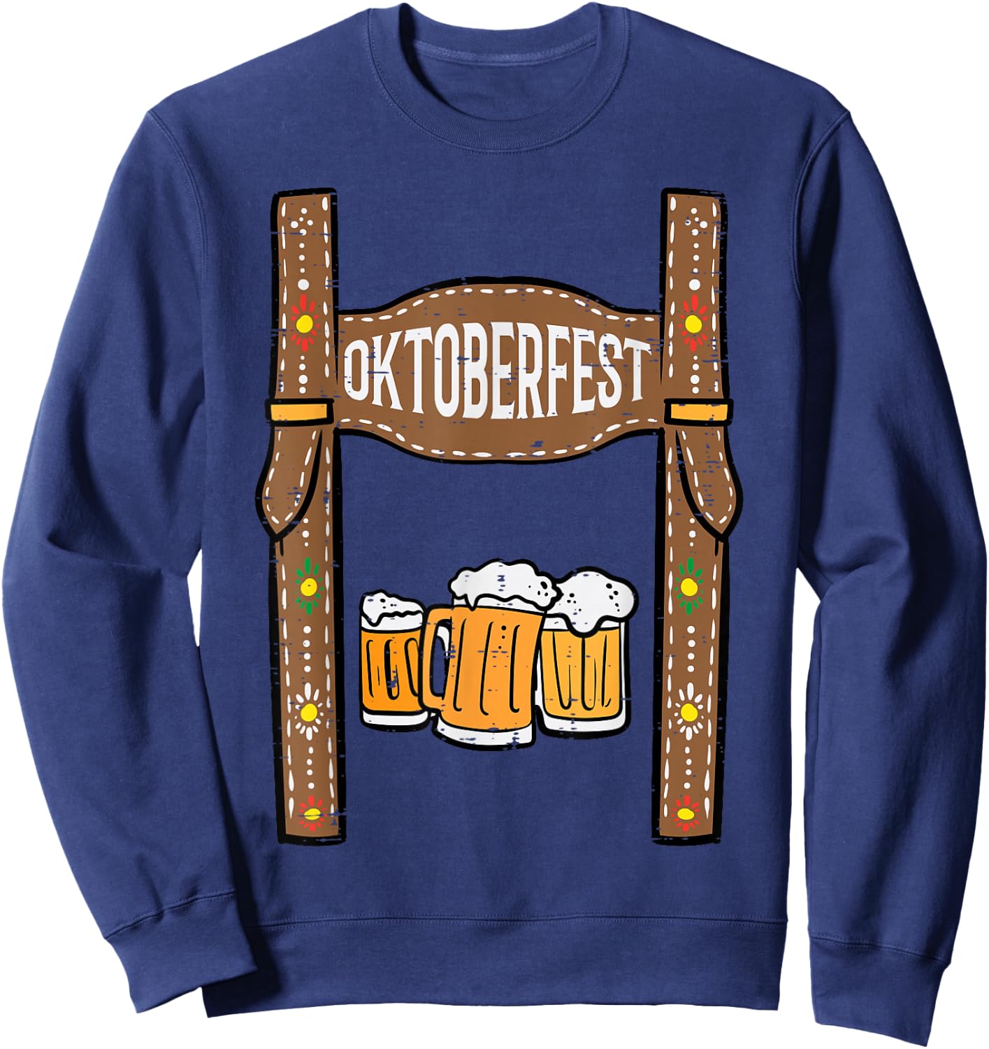 Oktoberfest Lederhosen Costume German Bavarian Festival Men Sweatshirt - Sweatshirt | Navy