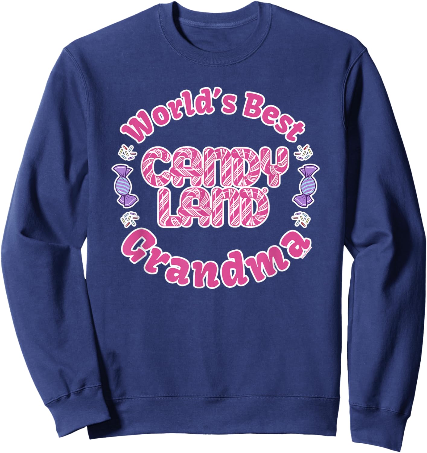 Candy Land Grandparents Day World's Best Grandma Sweatshirt - Sweatshirt | Navy