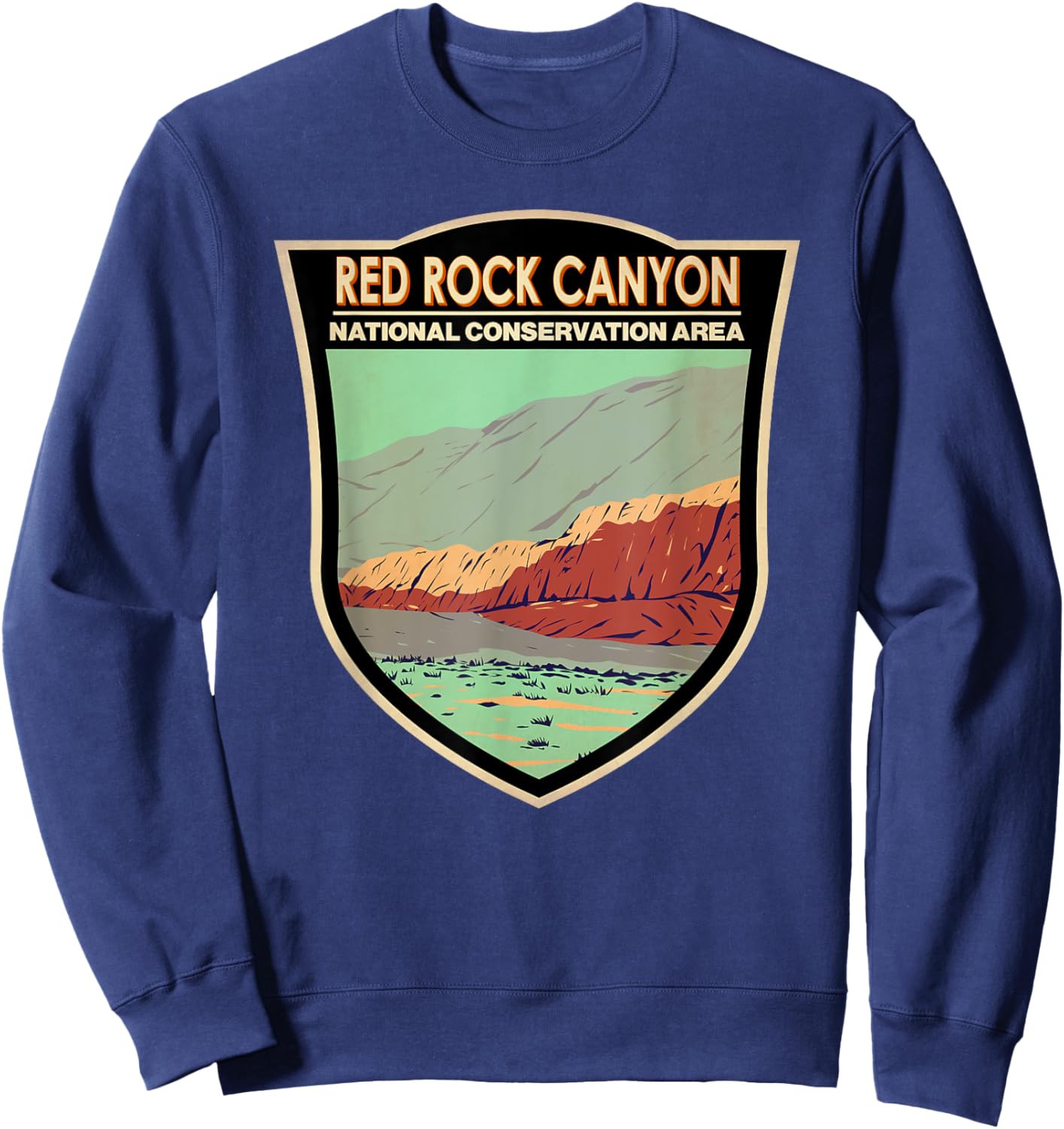 Red Rock Canyon National Conservation Area Badge Sweatshirt - Sweatshirt | Navy