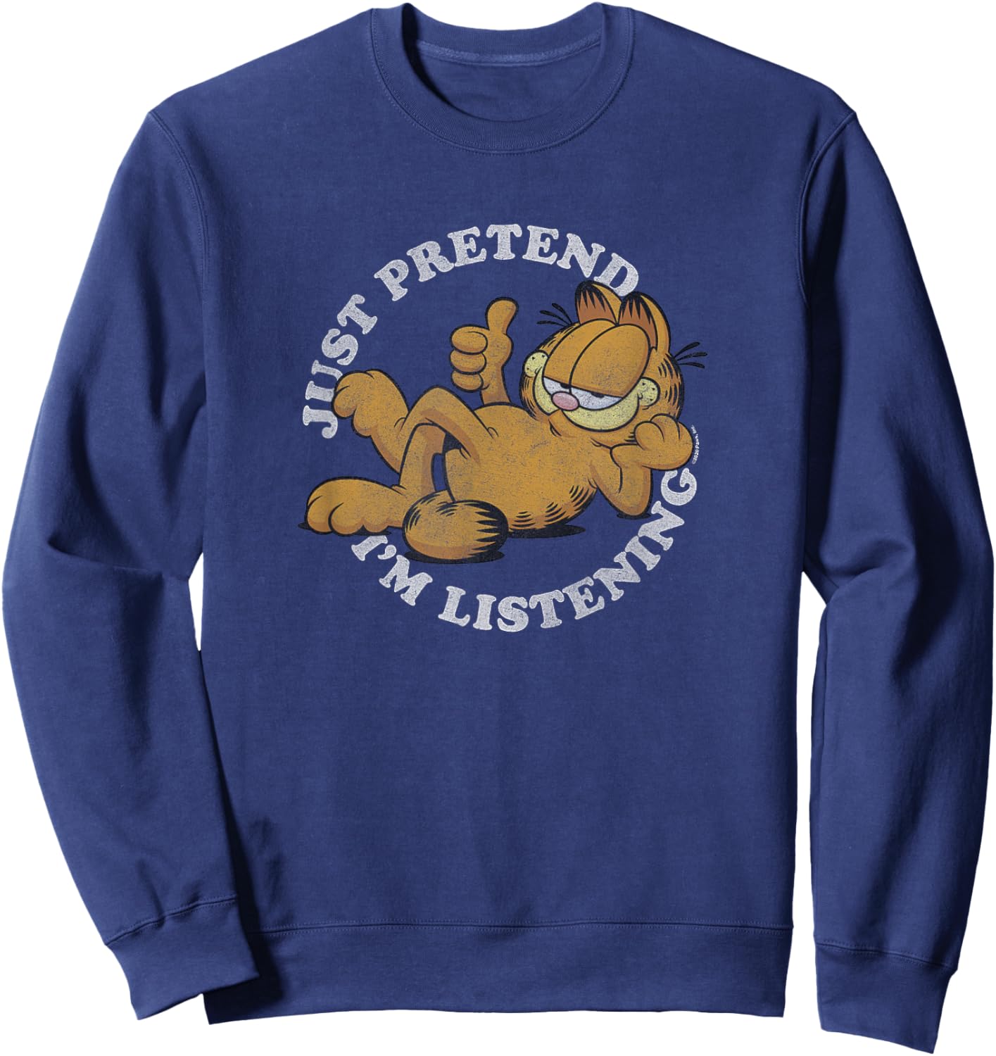 Garfield Just Pretend I'm Listening Sweatshirt - Sweatshirt | Navy