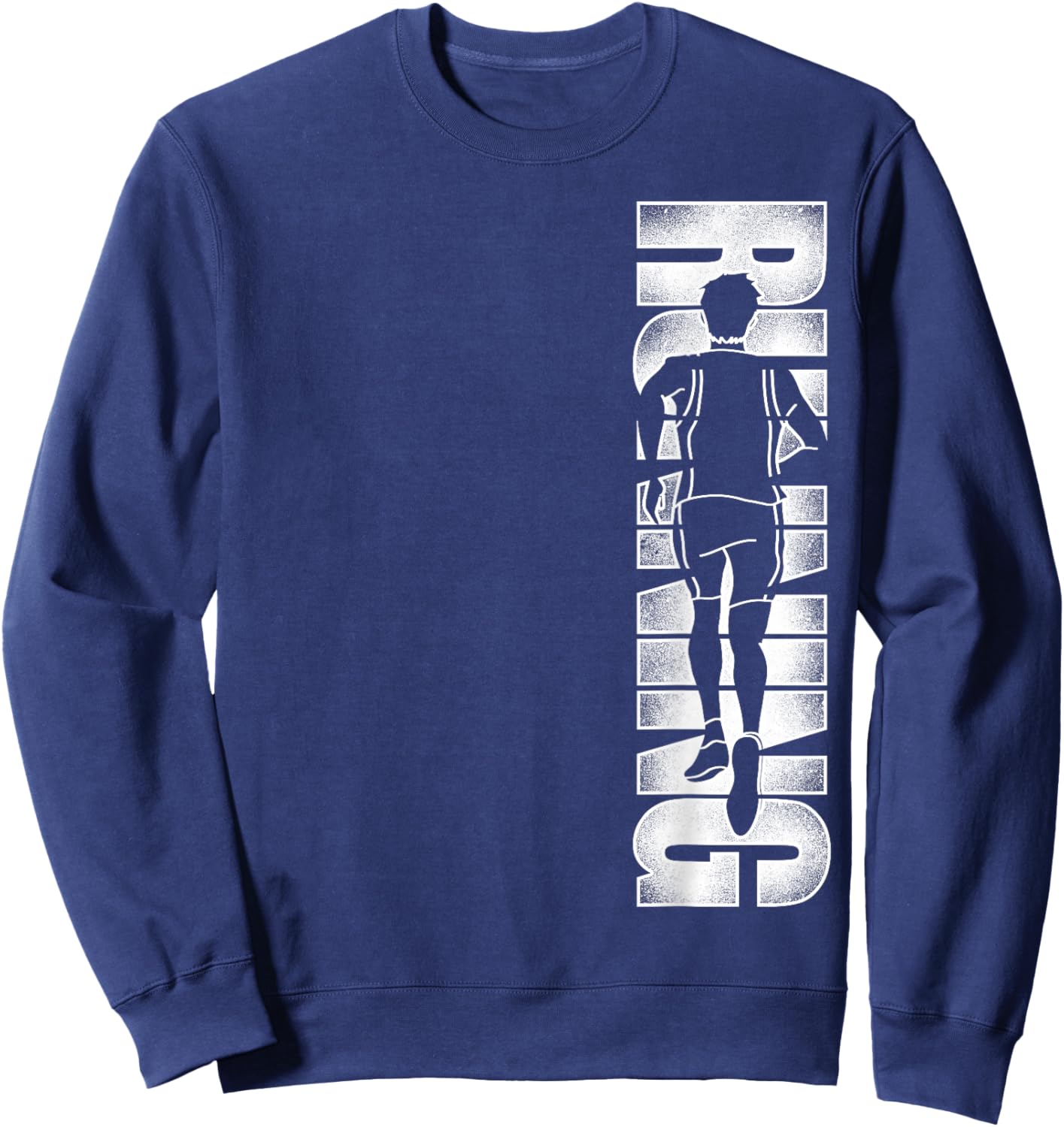 Running Runner Half Marathon Vintage Running Sweatshirt - Sweatshirt | Navy