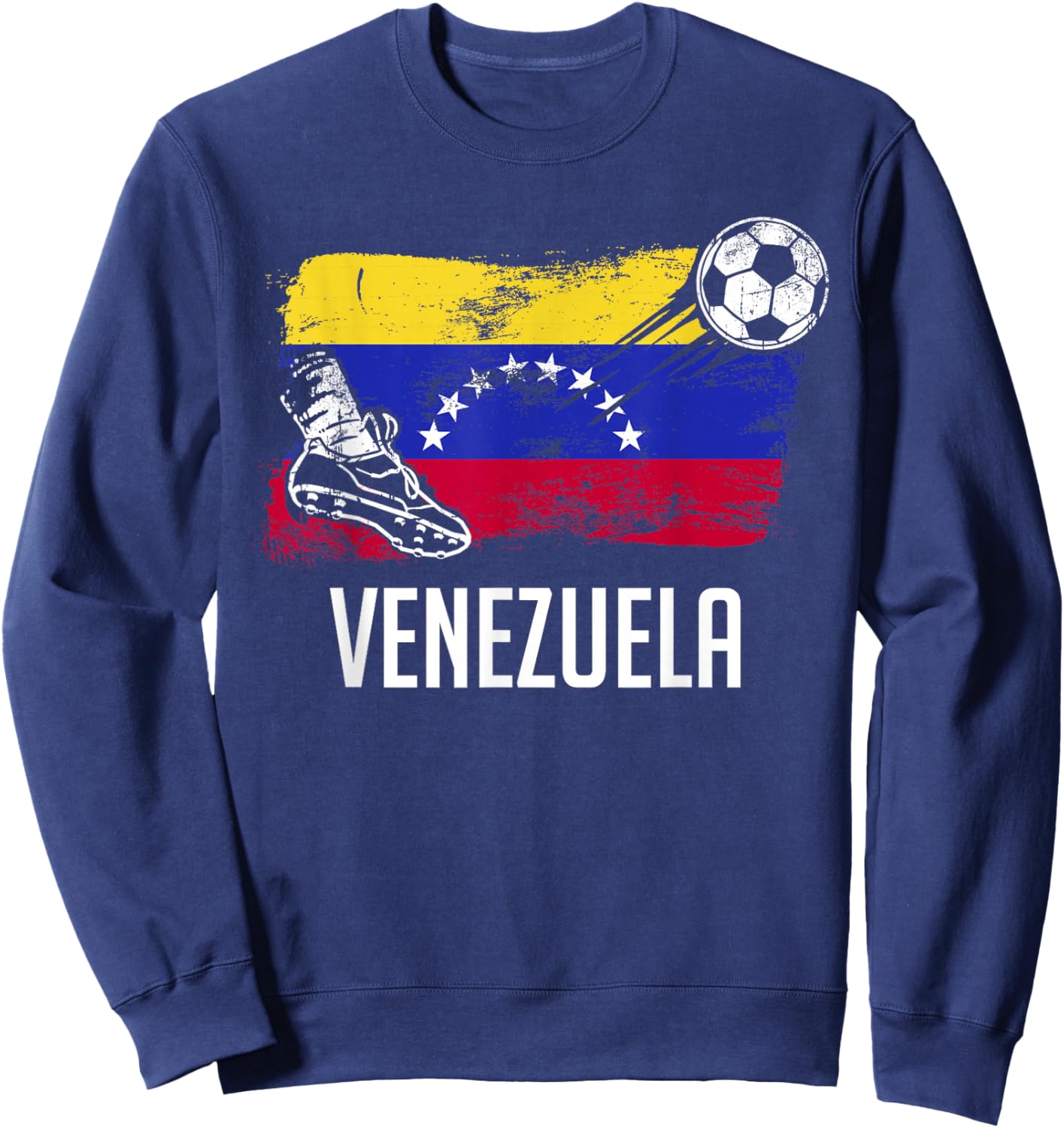 Venezuela Flag Jersey Venezuelan Soccer Team Venezuelan Sweatshirt - Sweatshirt | Navy