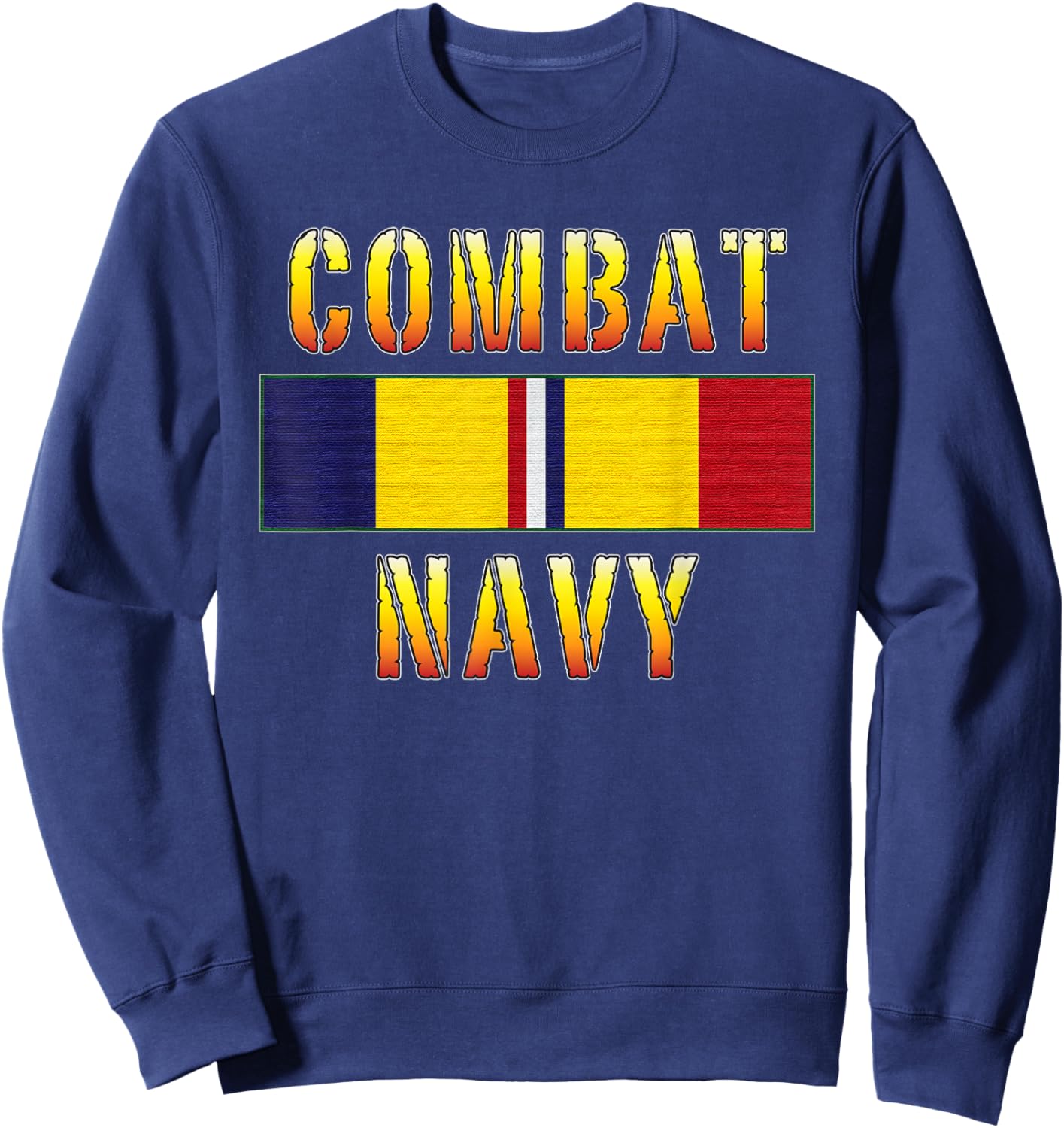 Combat Action Ribbon Us Navy Sweatshirt - Sweatshirt | Navy