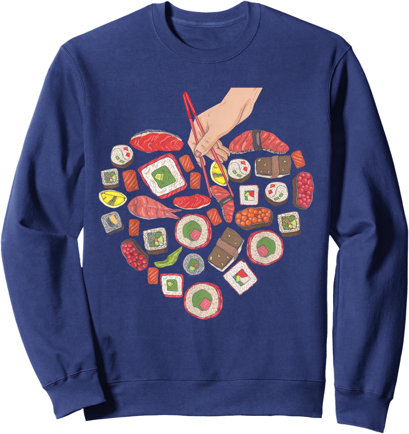 Sushi Heart - Japan Japanese Cuisine Chef Food Lover Sweatshirt - Sweatshirt | Navy