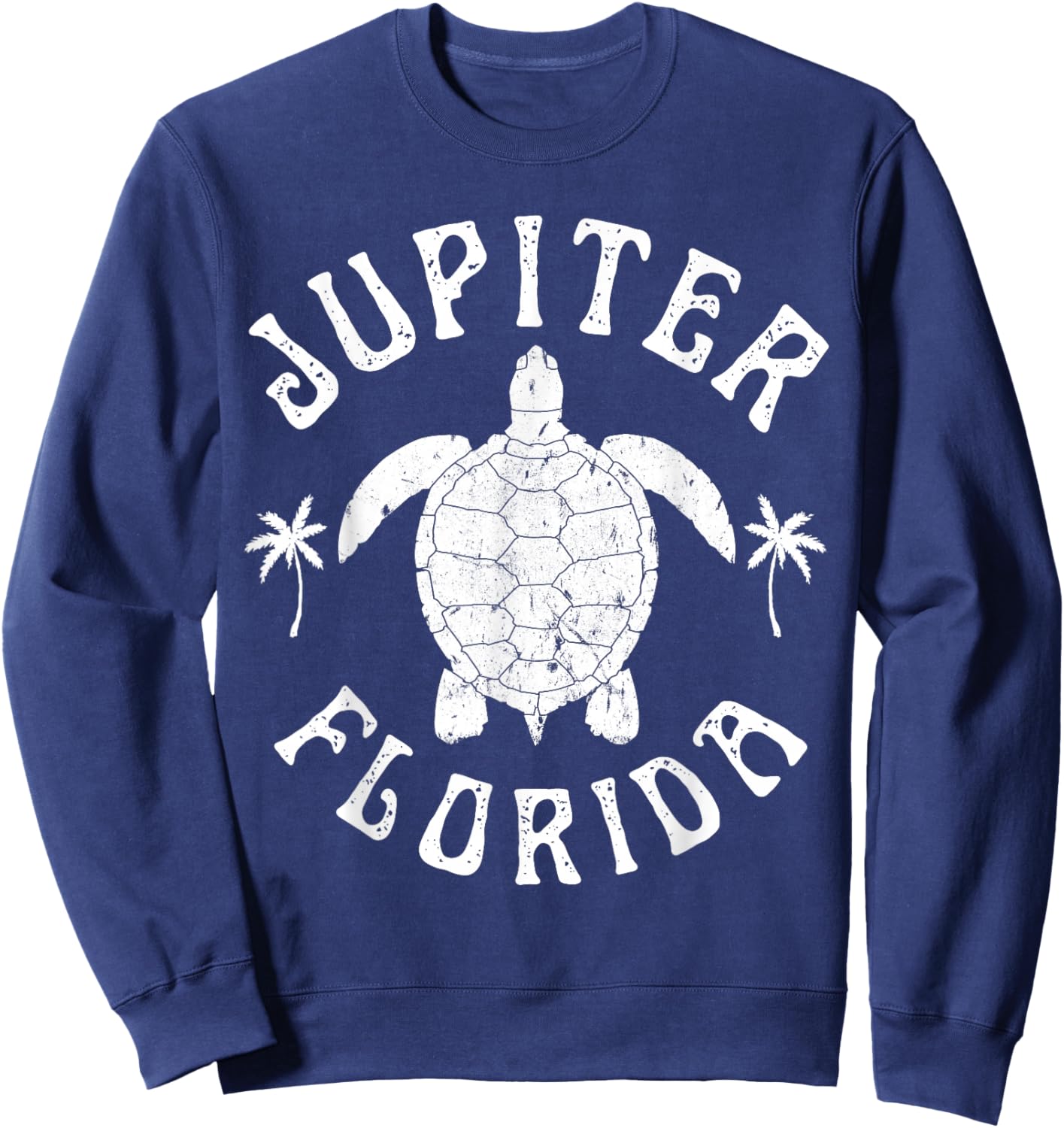 Jupiter Florida Beach Sea Turtle Summer Vacation Women Kids Sweatshirt - Sweatshirt | Navy