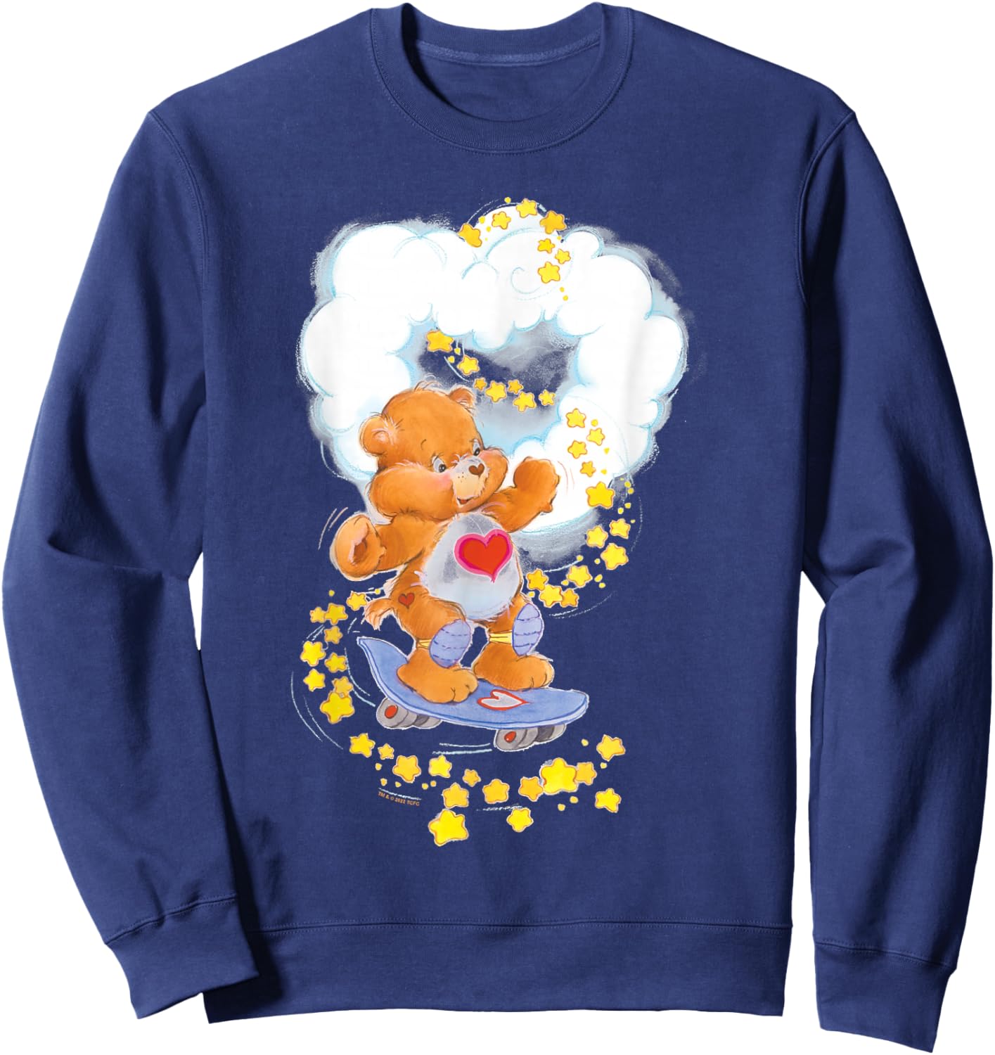 Care Bears Valentine's Day Tenderheart Skateboarding Bear Sweatshirt - Sweatshirt | Navy