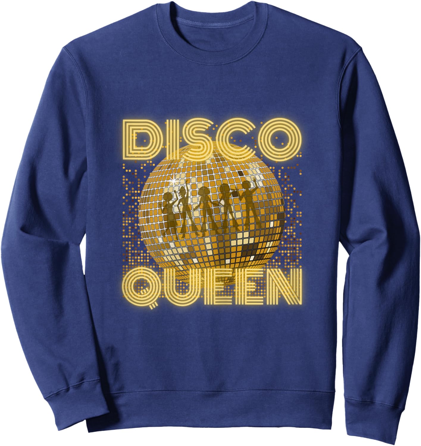 Disco Queen - 70's Disco Vintage Retro Seventies Costume Sweatshirt - Sweatshirt | Navy