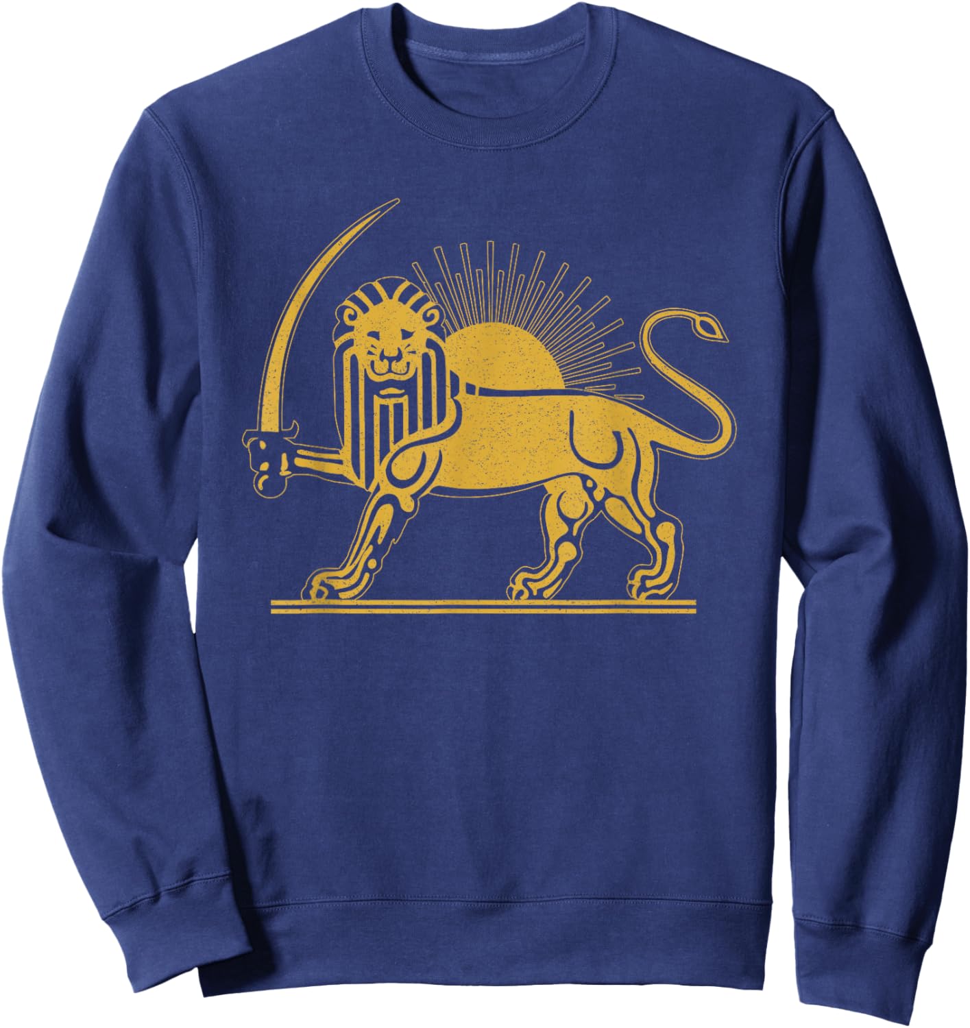 Iran Persis Persia Persian Fars Iranian Lion Sun Sweatshirt - Sweatshirt | Navy