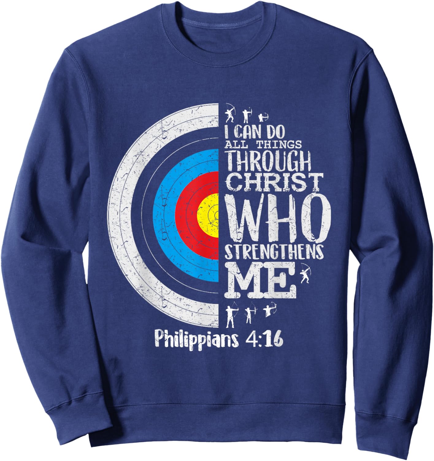 Cute Archery Shirts Archery Shirt For Girls Philippians 4 16 Sweatshirt - Sweatshirt | Navy