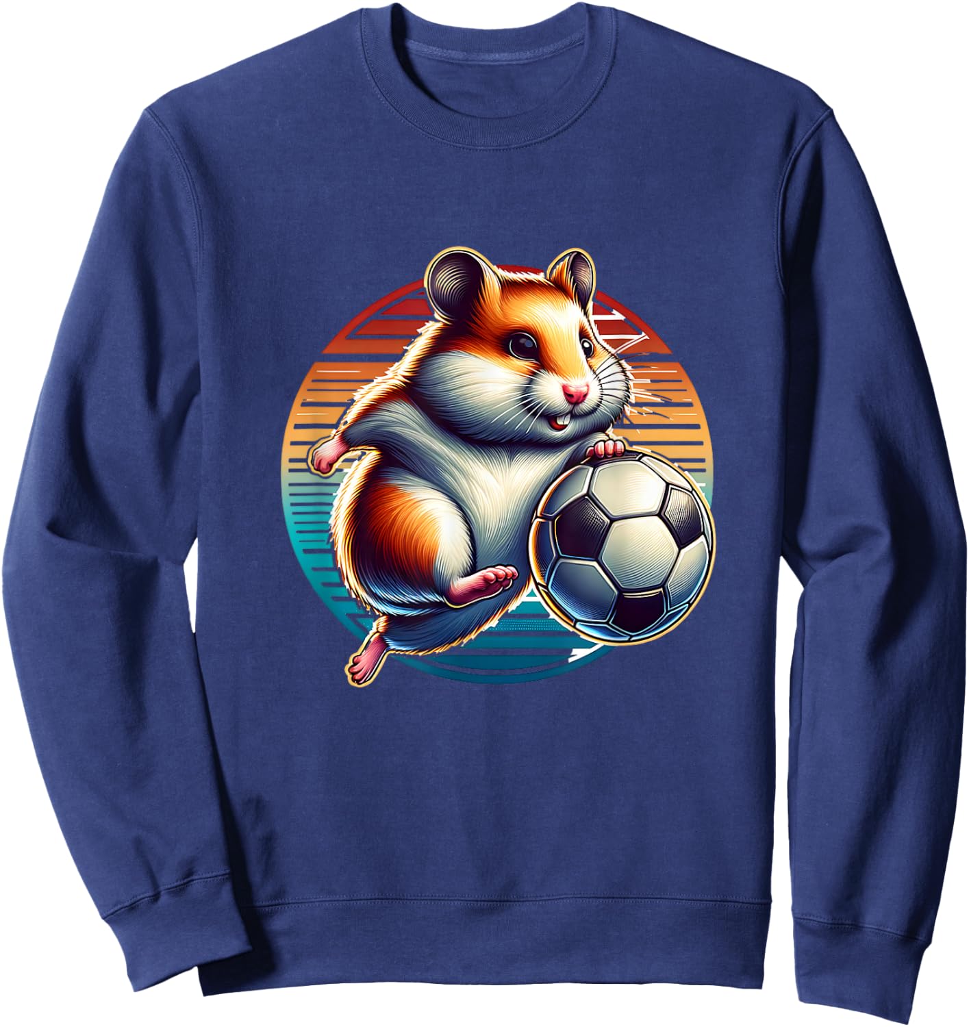 Hamster Soccer Player Cool Ball Champion Kids Sweatshirt - Sweatshirt | Navy