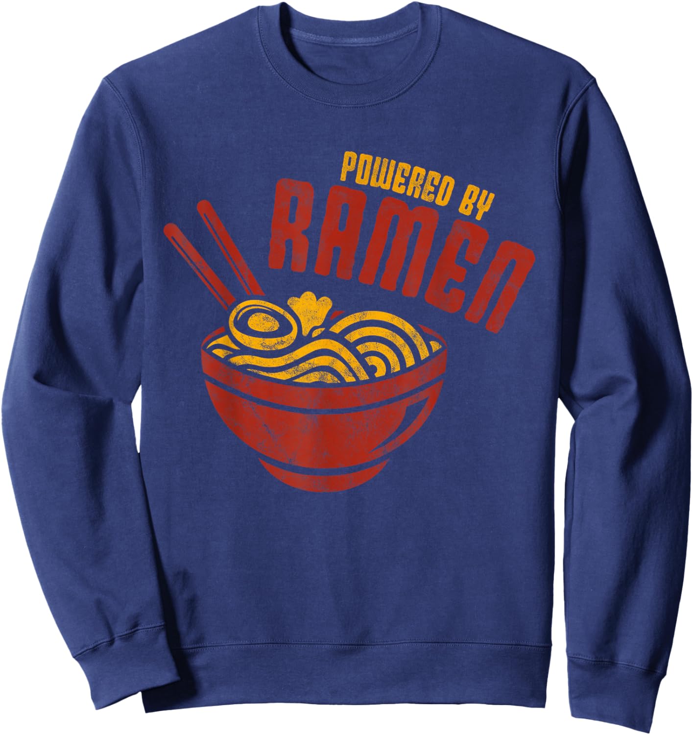 Powered by Ramen Japanese Love Anime Noodles Sweatshirt - Sweatshirt | Navy