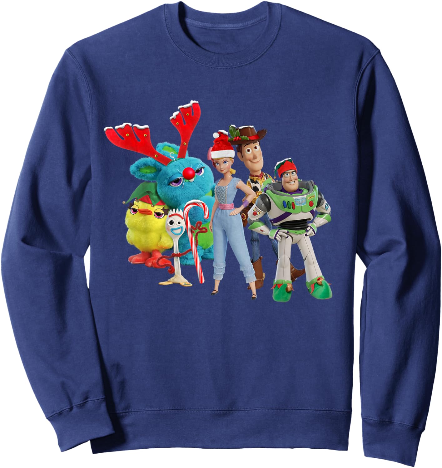Disney Pixar Toy Story 4 Characters Holiday Sweatshirt - Sweatshirt | Navy