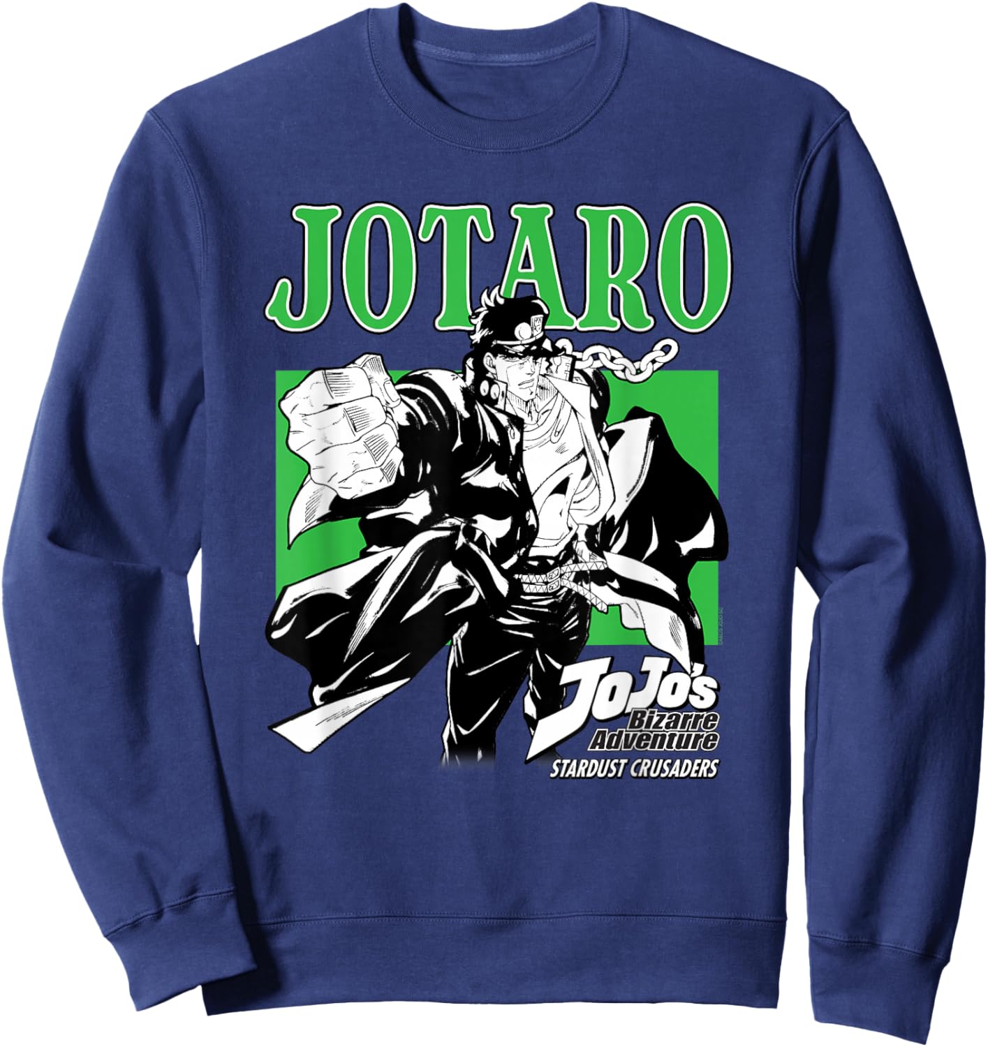 JoJo's Bizarre Adventure Stardust Crusaders Jotaro Anime Sweatshirt - Sweatshirt | Navy