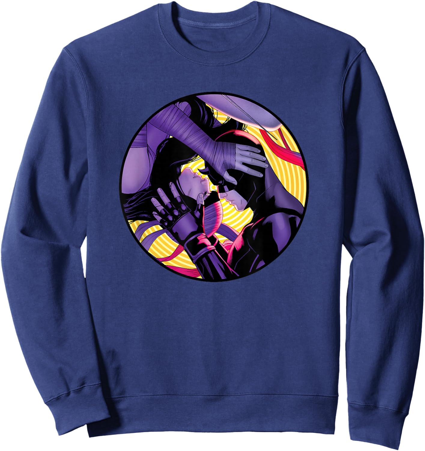Marvel Daredevil & Elektra Variant Cover Valentine's Day Sweatshirt - Sweatshirt | Navy