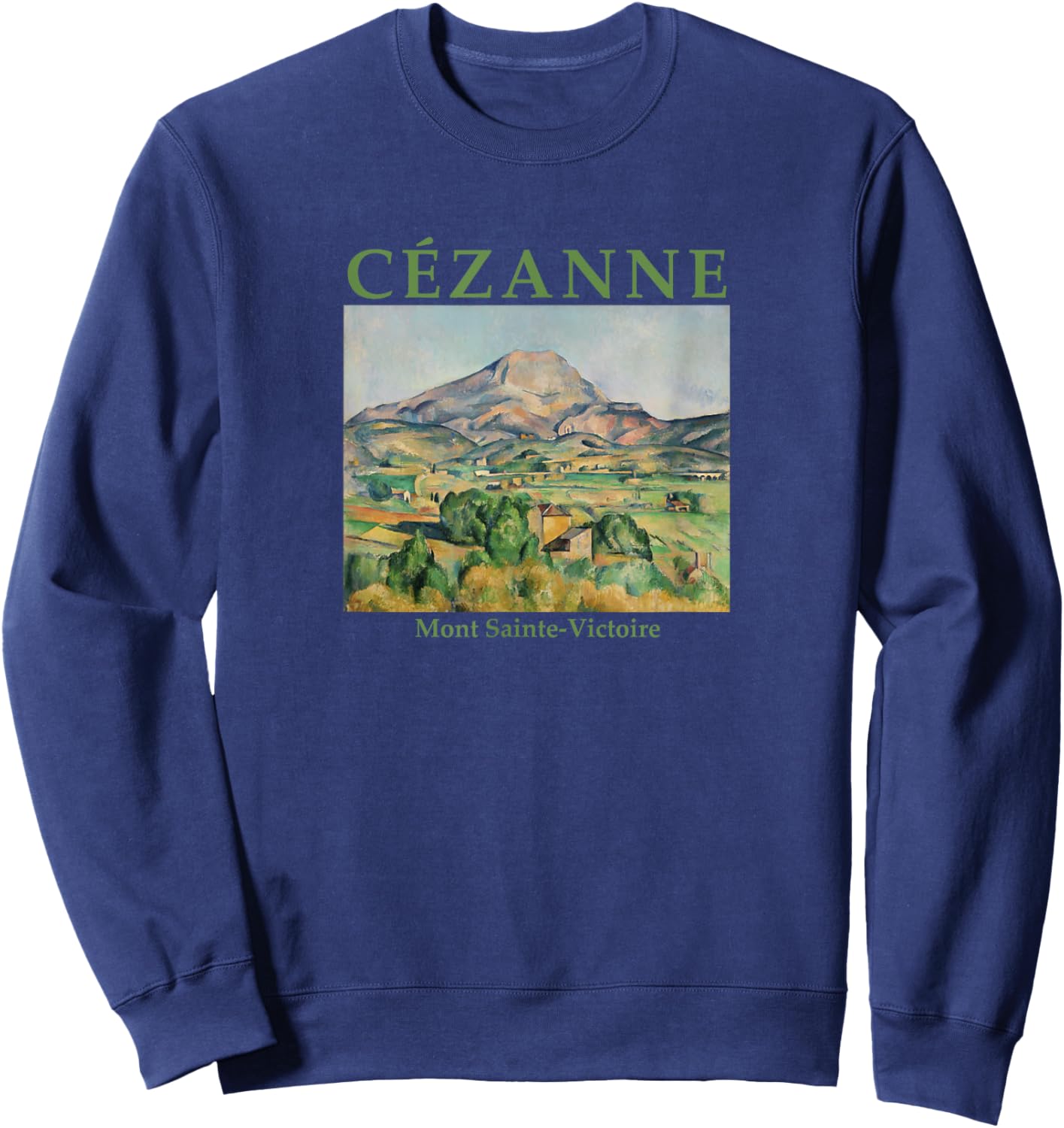 Paul Cézanne Mont Sainte-Victoire French Post-Impressionist Sweatshirt - Sweatshirt | Navy