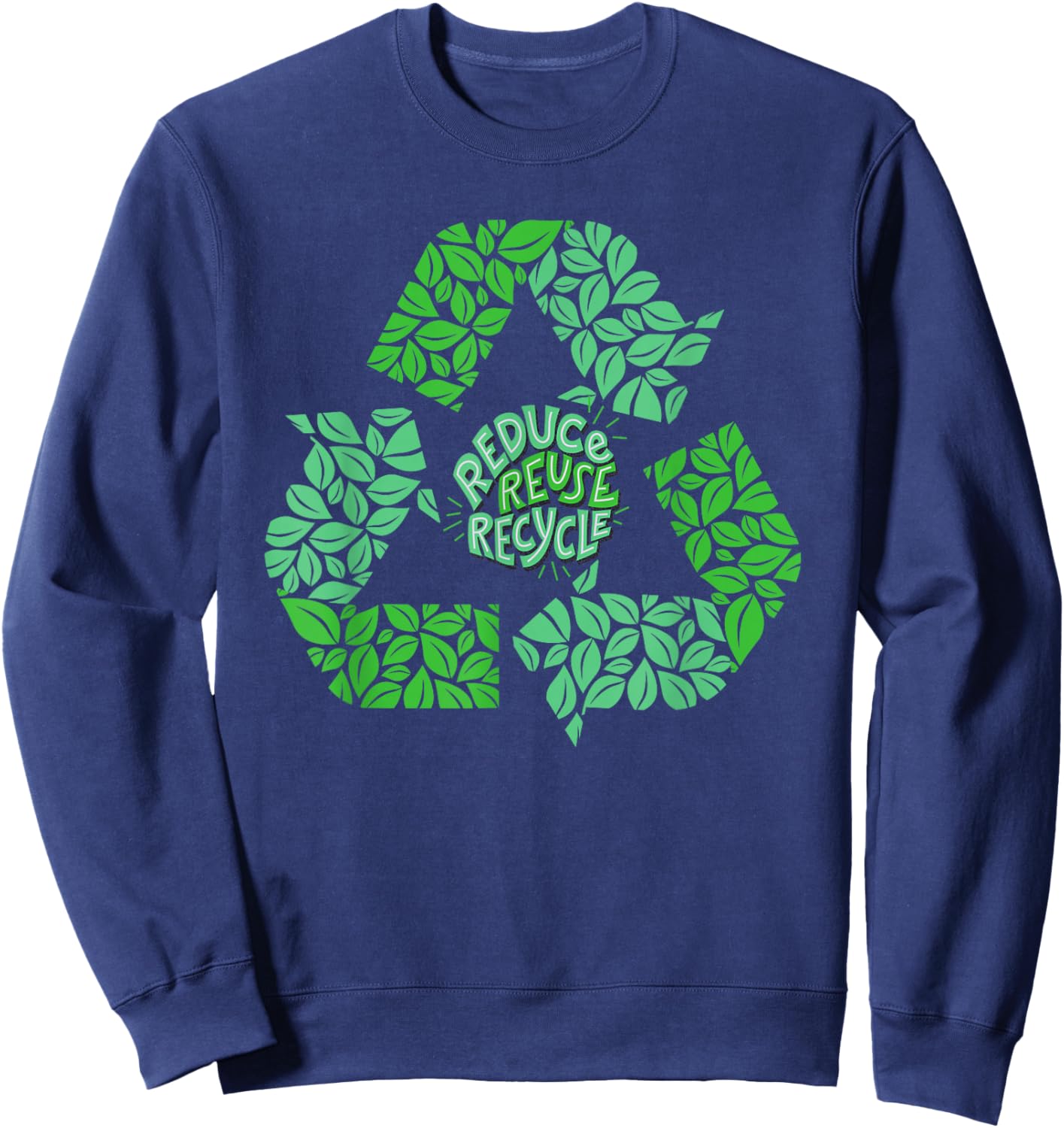 Earth Day Recycle Logo Vintage Recycling Gift Sweatshirt - Sweatshirt | Navy