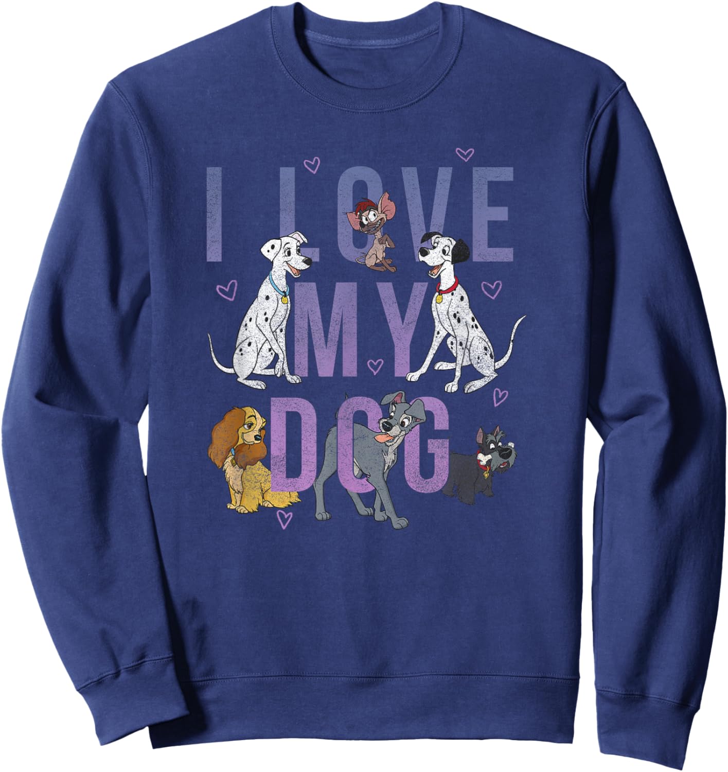 Disney Classic Group International Dog Day I Love My Dog Sweatshirt - Sweatshirt | Navy