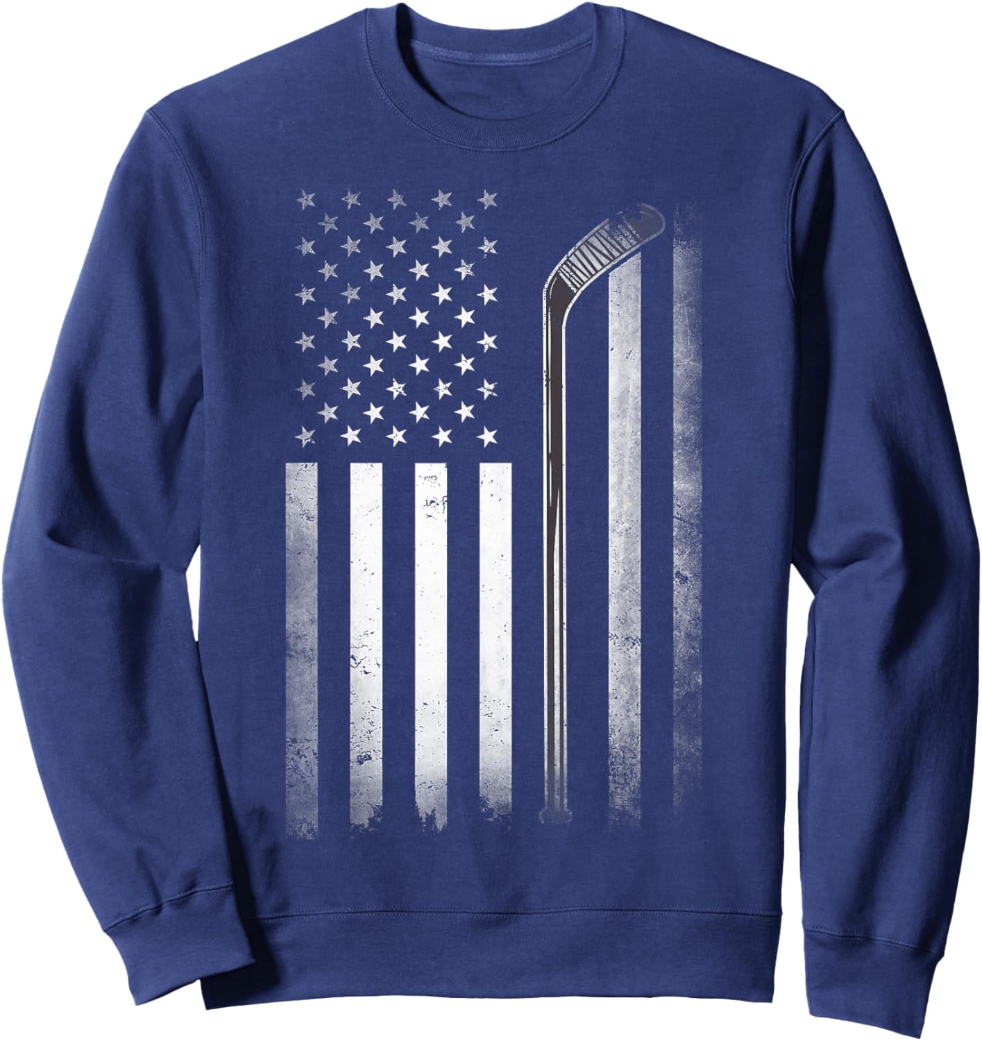US Ice Hockey USA Practice Flag American Women Men Sweatshirt - Sweatshirt | Navy
