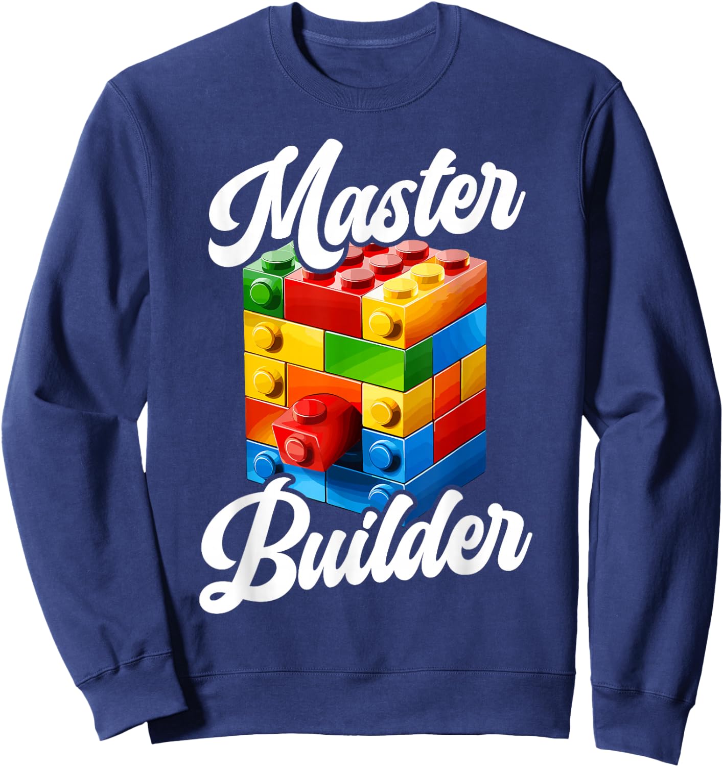 Master Builder Bricks Blocks Play Toys Sweatshirt - Sweatshirt | Navy