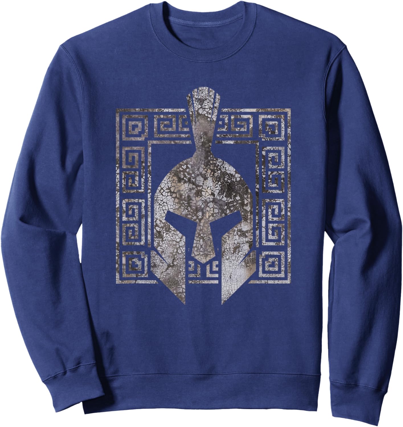 Spartan Warrior Helmet Ancient Greek Vintage Sweatshirt - Sweatshirt | Navy