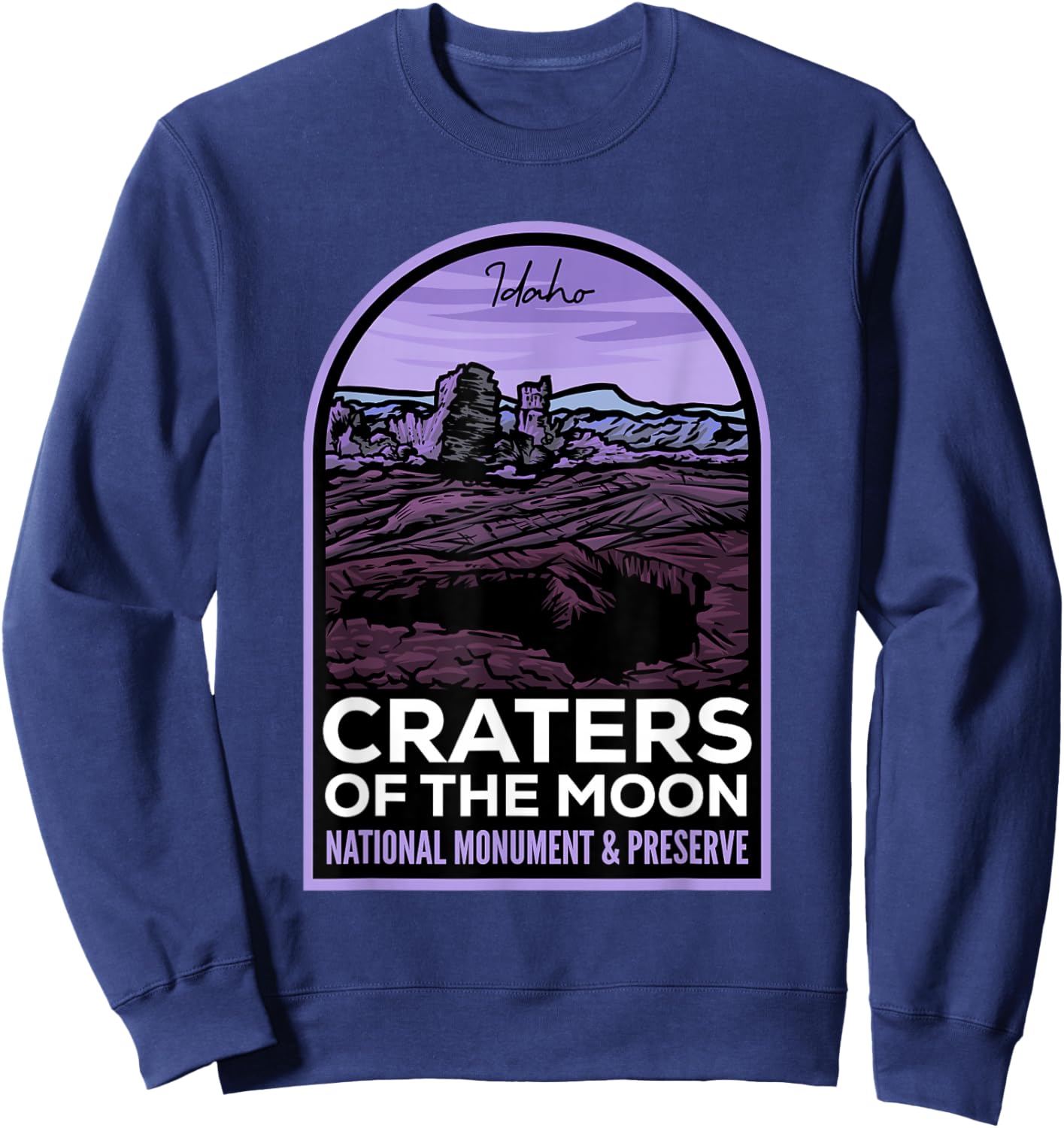 Craters of the Moon Idaho Sweatshirt - Sweatshirt | Navy