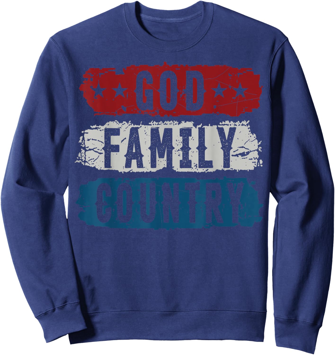 God Family Country Sweatshirt - Sweatshirt | Navy