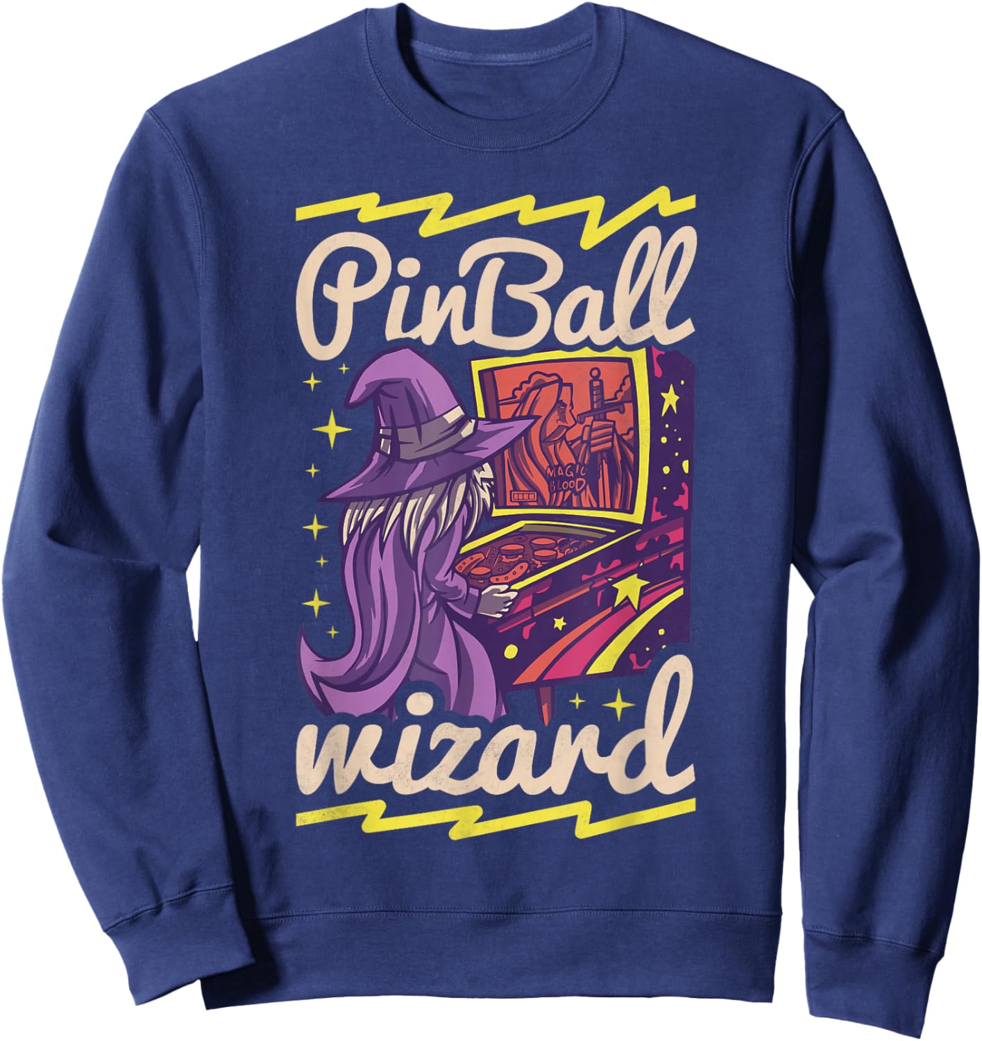 Pinball Wizard, Retro Game Sweatshirt - Sweatshirt | Navy
