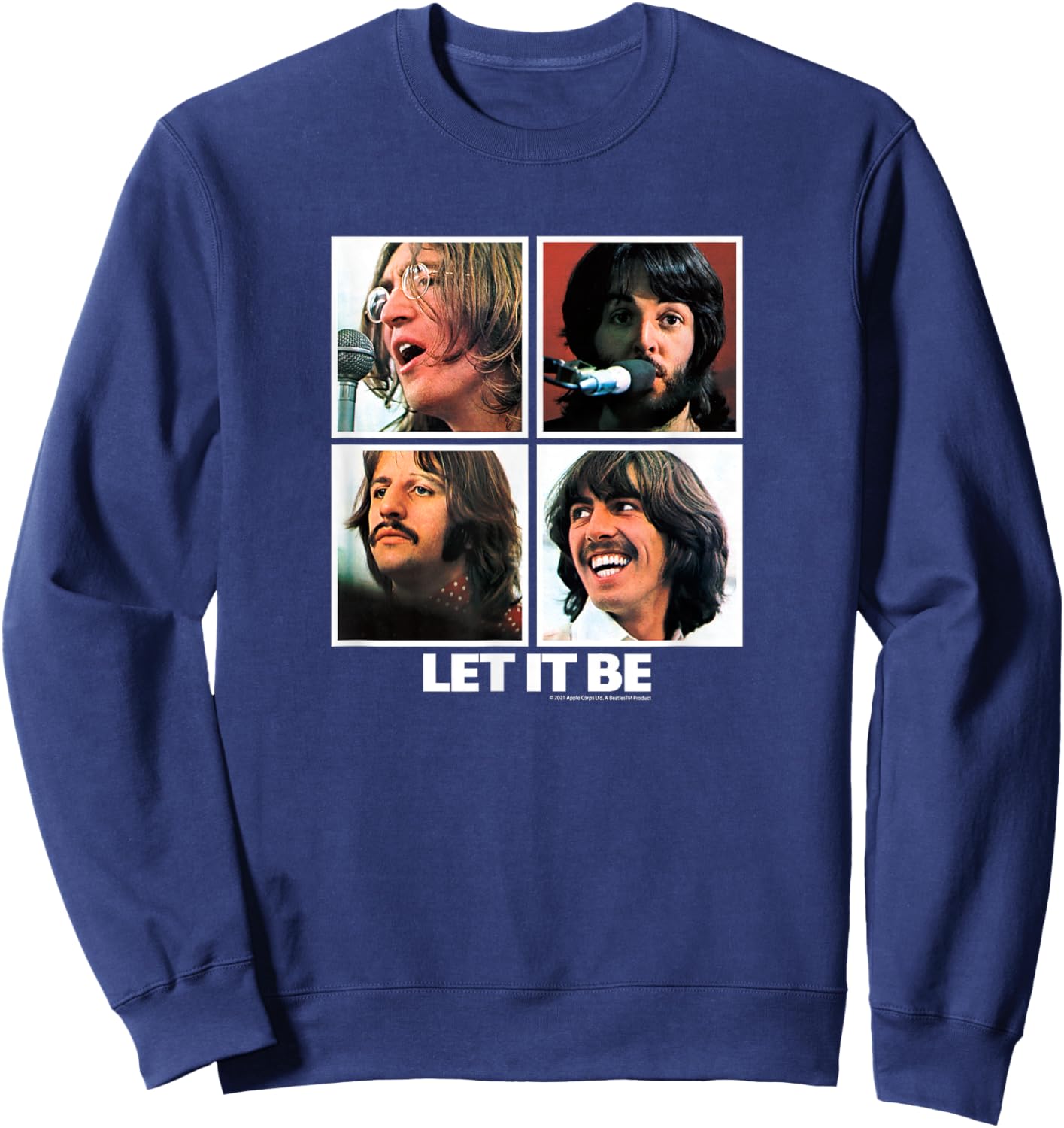 The Beatles Let It Be Square Sweatshirt - Sweatshirt | Navy