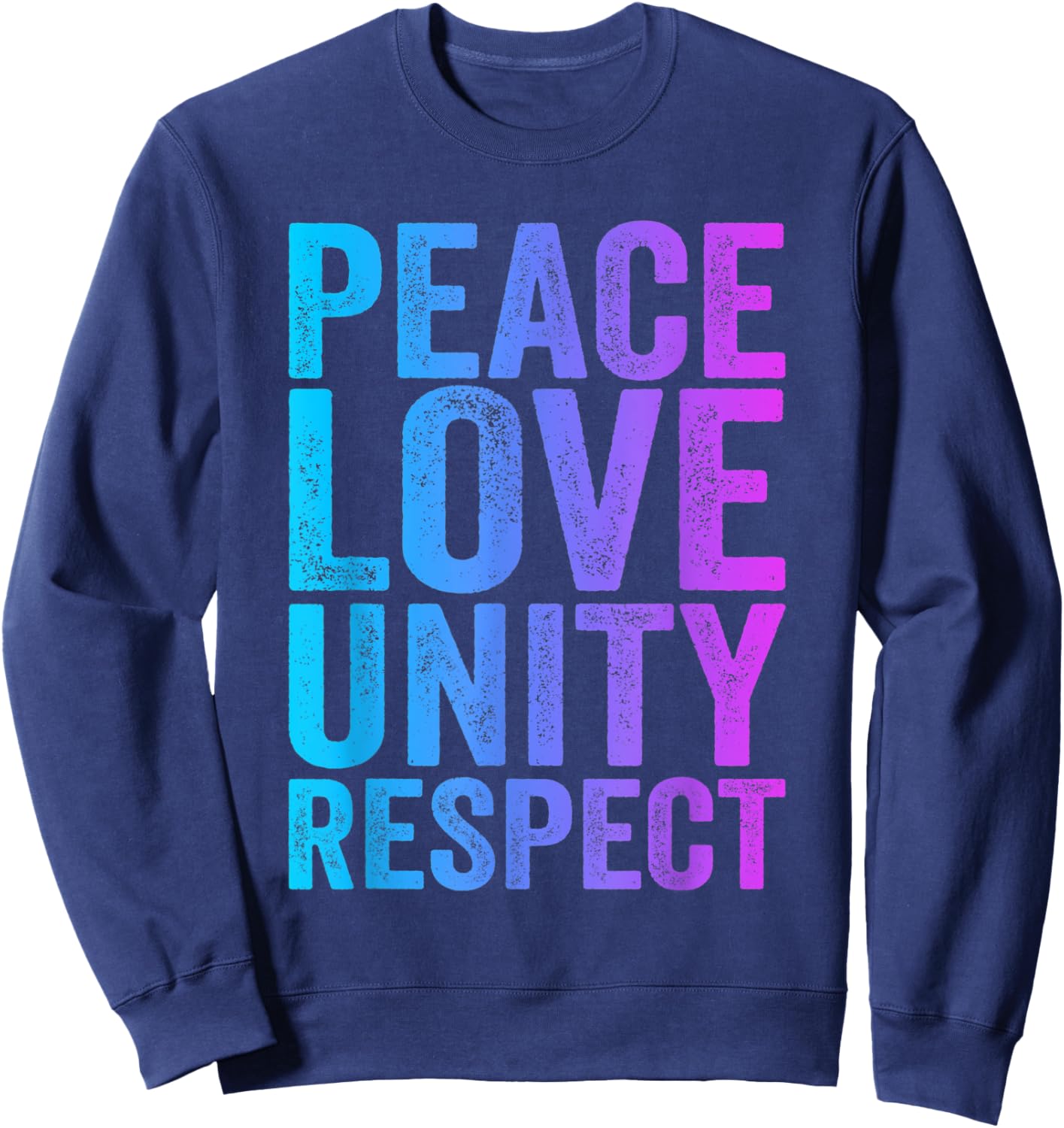 PLUR Trippy - EDM Dance Music Festival Rave Sweatshirt - Sweatshirt | Navy