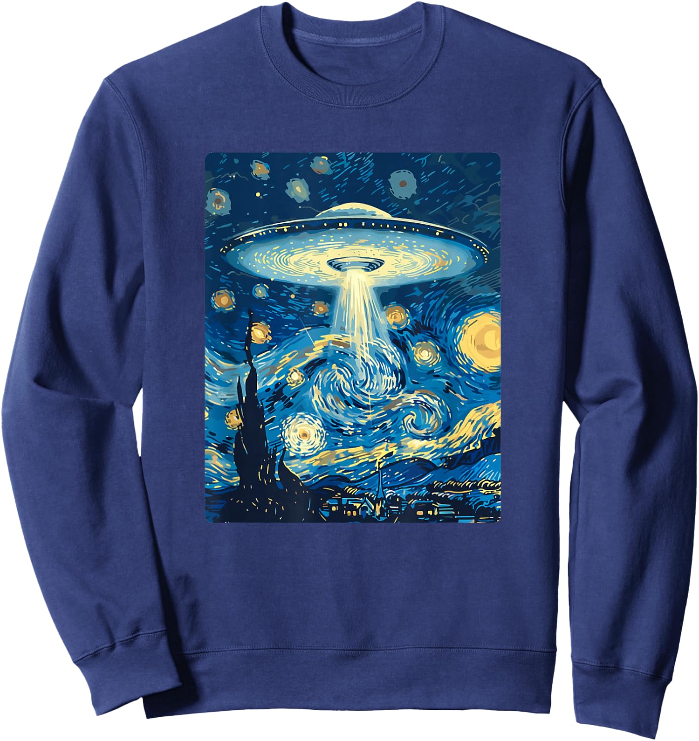 Starry Night UFO Sweatshirt - Sweatshirt | Navy