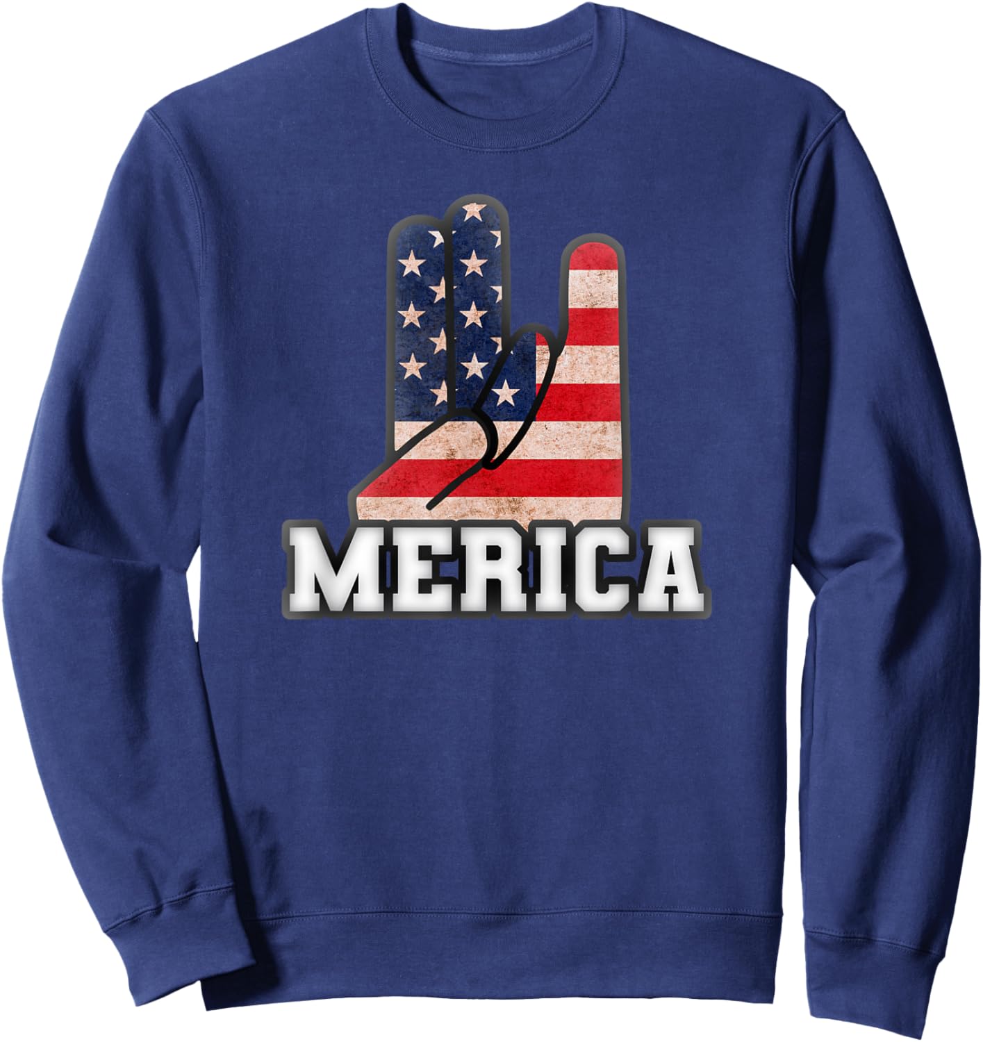 Merica - Patriotic America Shocker Sweatshirt - Sweatshirt | Navy