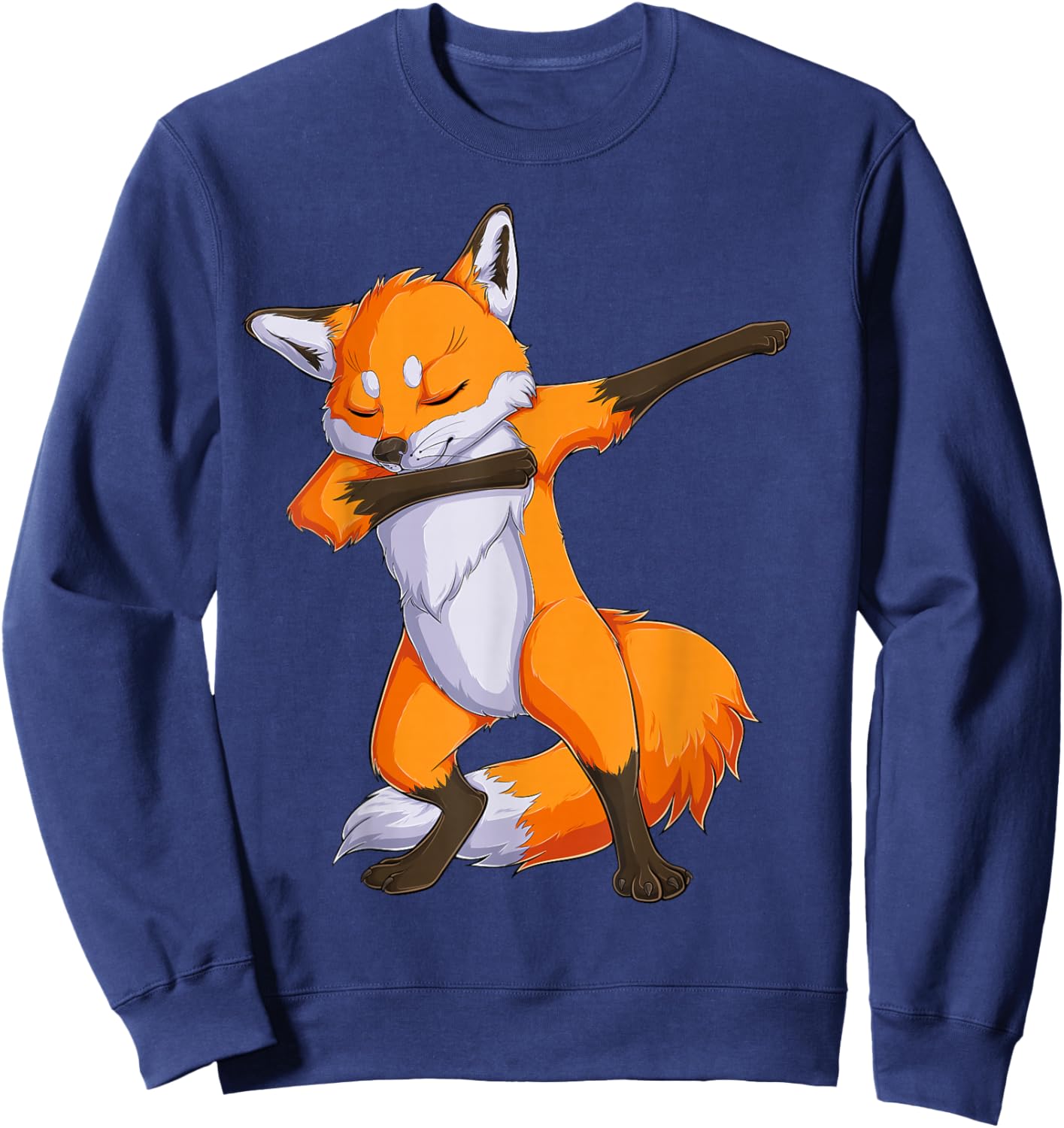 Fox Dabbing Fox Funny Animal Foxes Lover Boys Girls Kids Men Small Sweatshirt - Sweatshirt | Navy