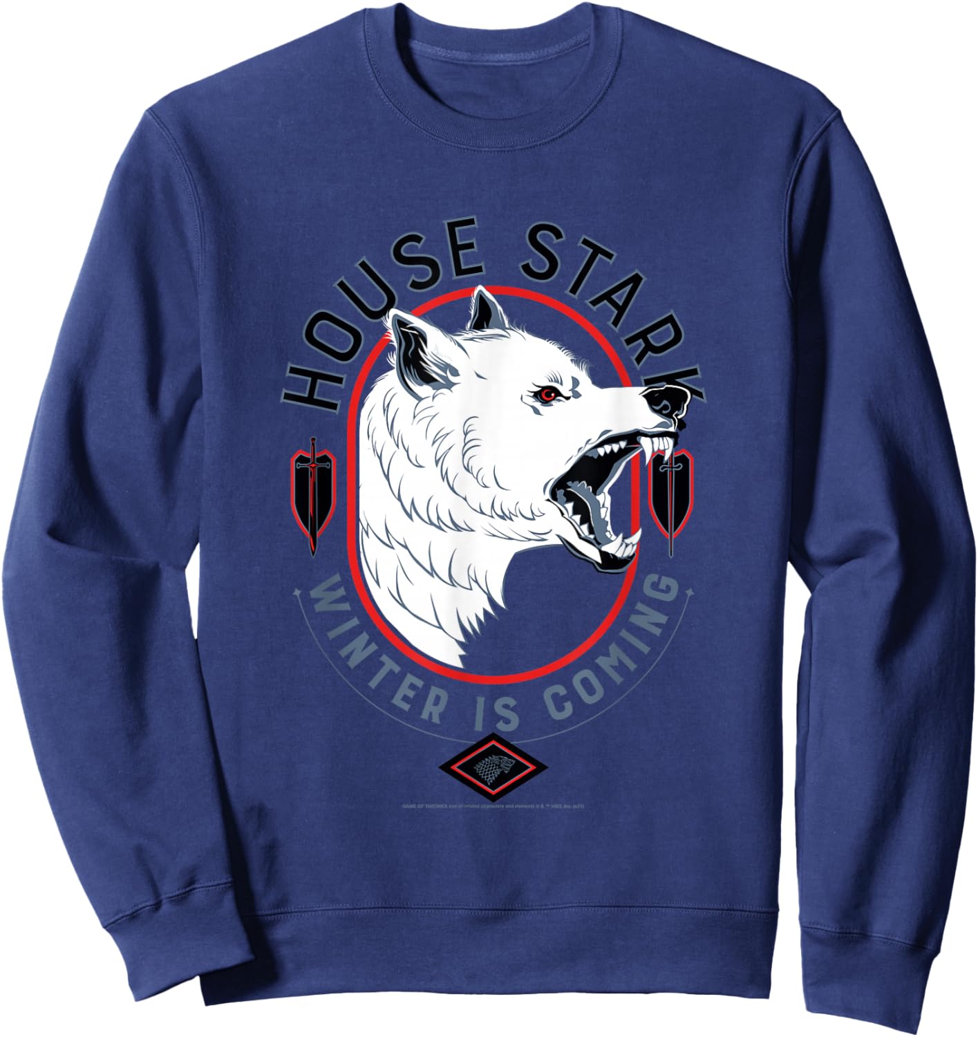 Game of Thrones House Stark Winter is Coming Sweatshirt - Sweatshirt | Navy