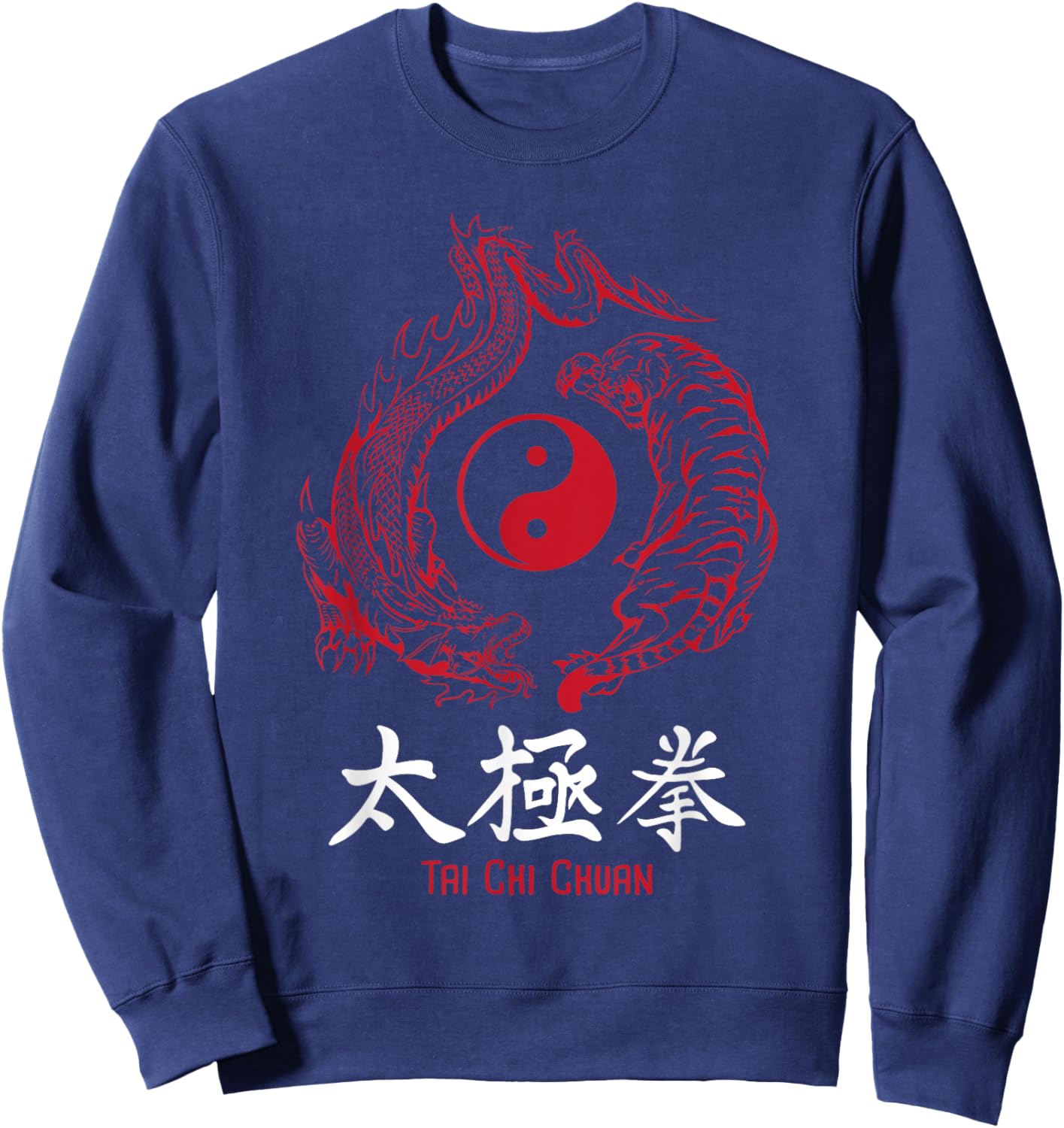 Tai Chi Chuan - Spiritual Meditation Mind Body Wellness Sweatshirt - Sweatshirt | Navy