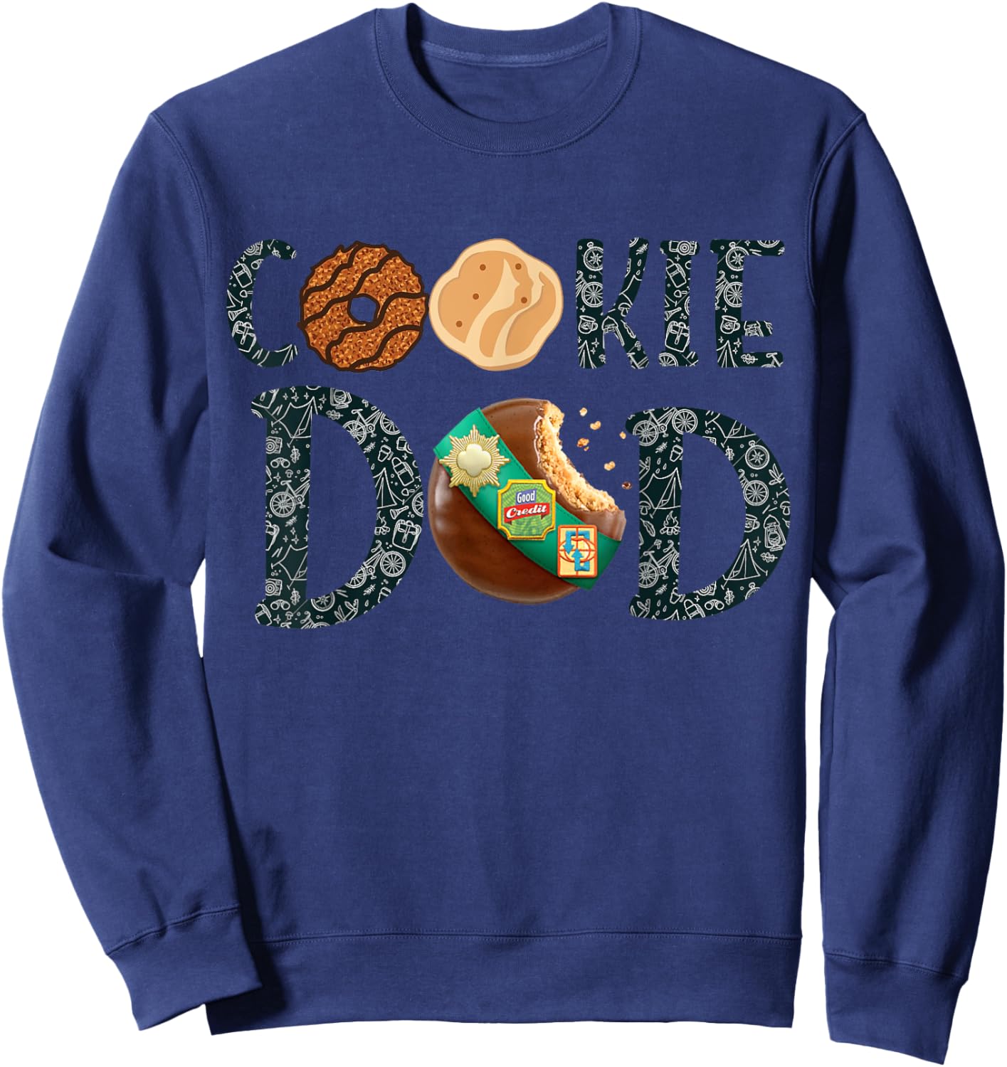 Scout Shirt Cookie Dad Family Girl Troop Leader Gift Sweatshirt - Sweatshirt | Navy