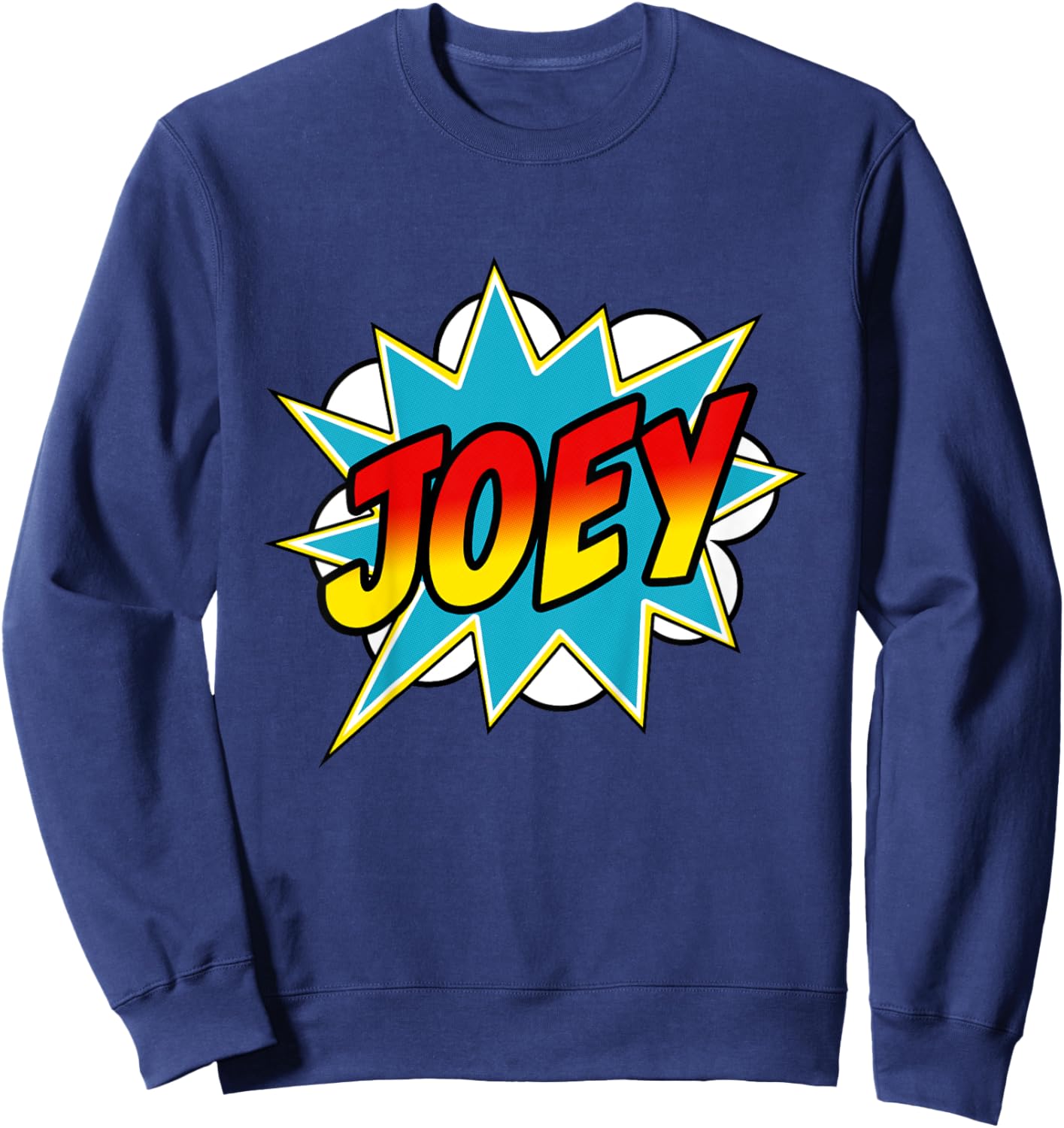 Kids Boys Joey Comic Book Superhero Name Sweatshirt - Sweatshirt | Navy