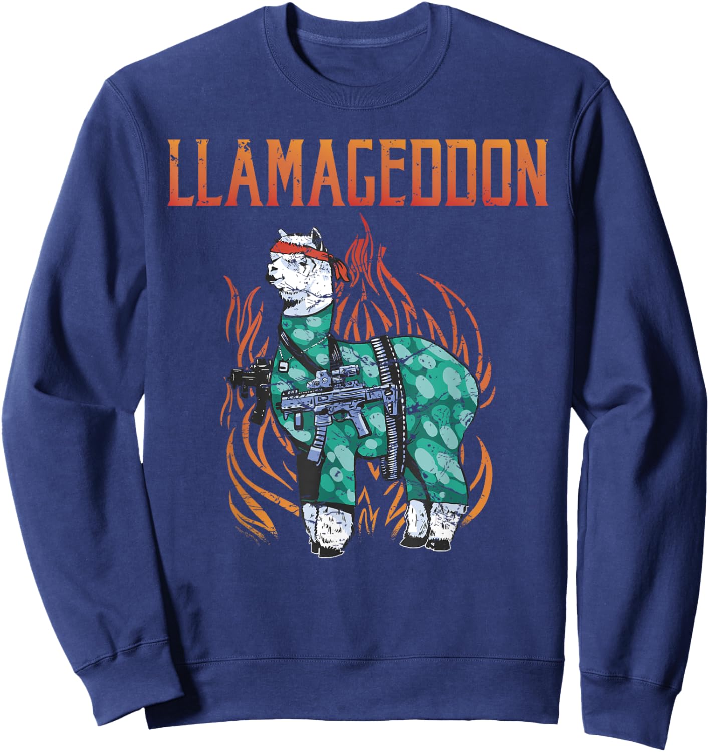 Llamageddon Alpaca Llama Lover Sweatshirt - Sweatshirt | Navy