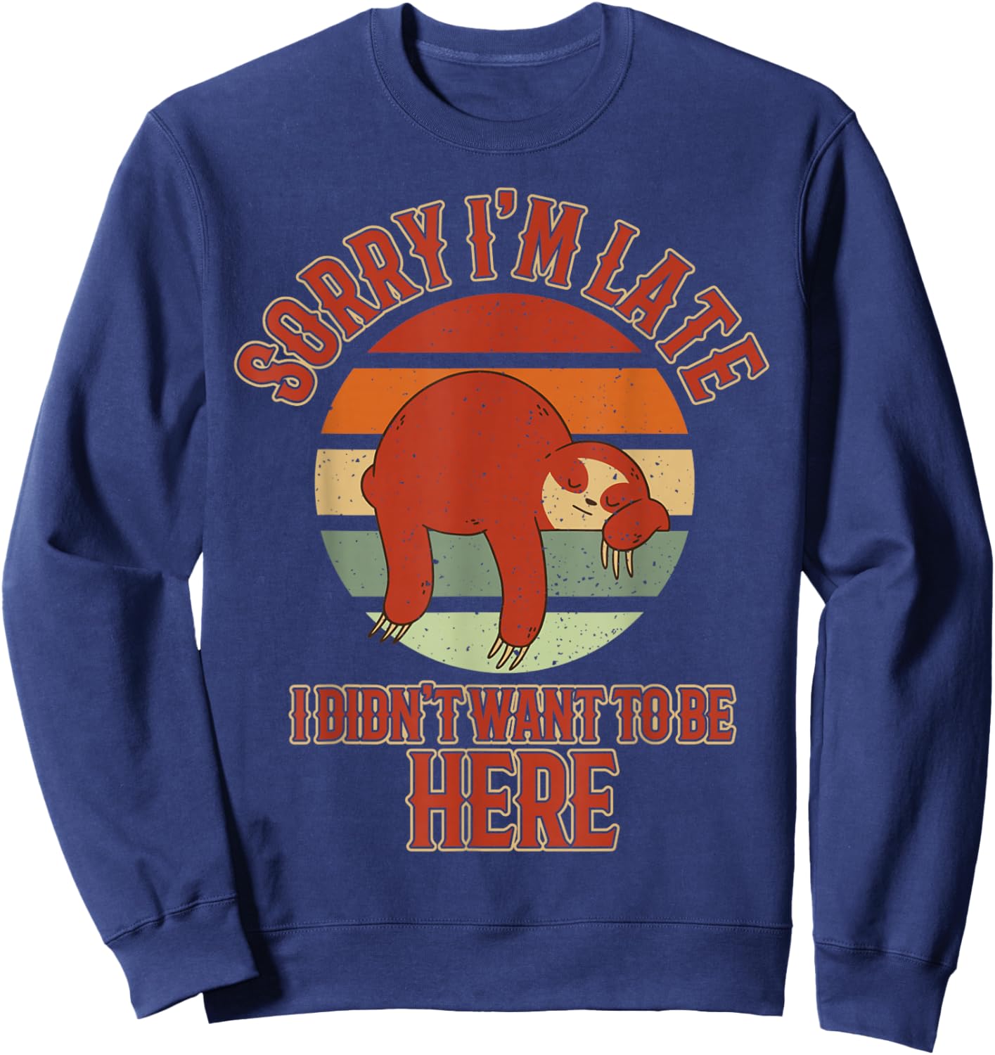 Sleepy sloth lazy animal forest jungle mammal sloth Sweatshirt - Sweatshirt | Navy