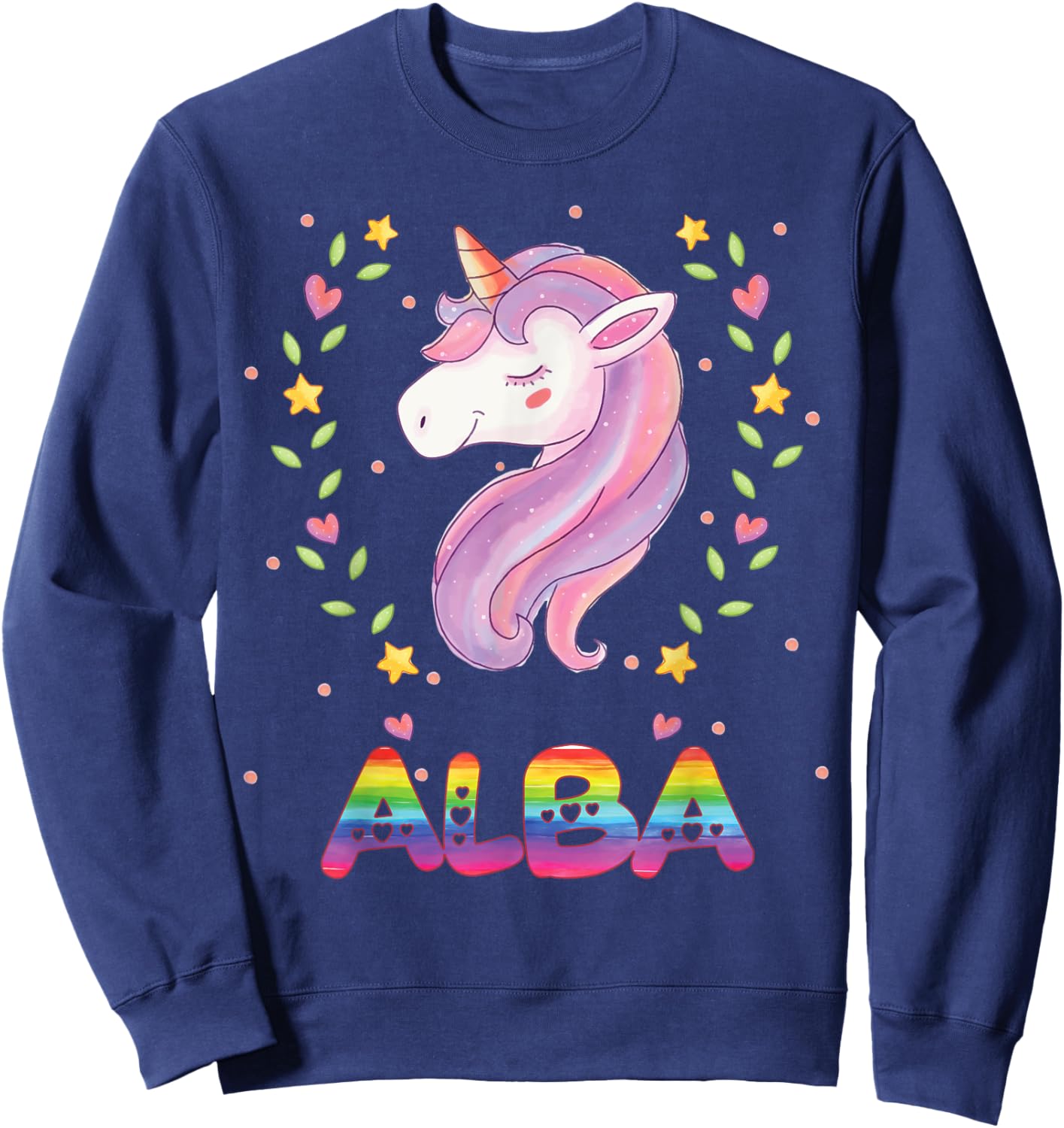 Alba T Shirt Gift Girls Named Alba Sweatshirt - Sweatshirt | Navy