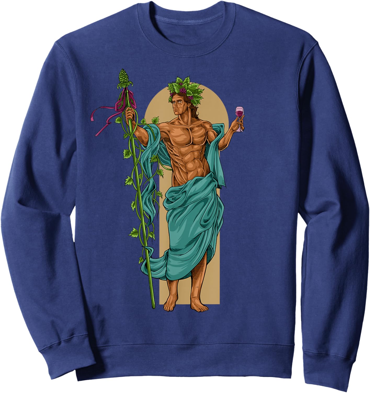 God of Greek mythology - Bacchus Dionysus Sweatshirt - Sweatshirt | Navy
