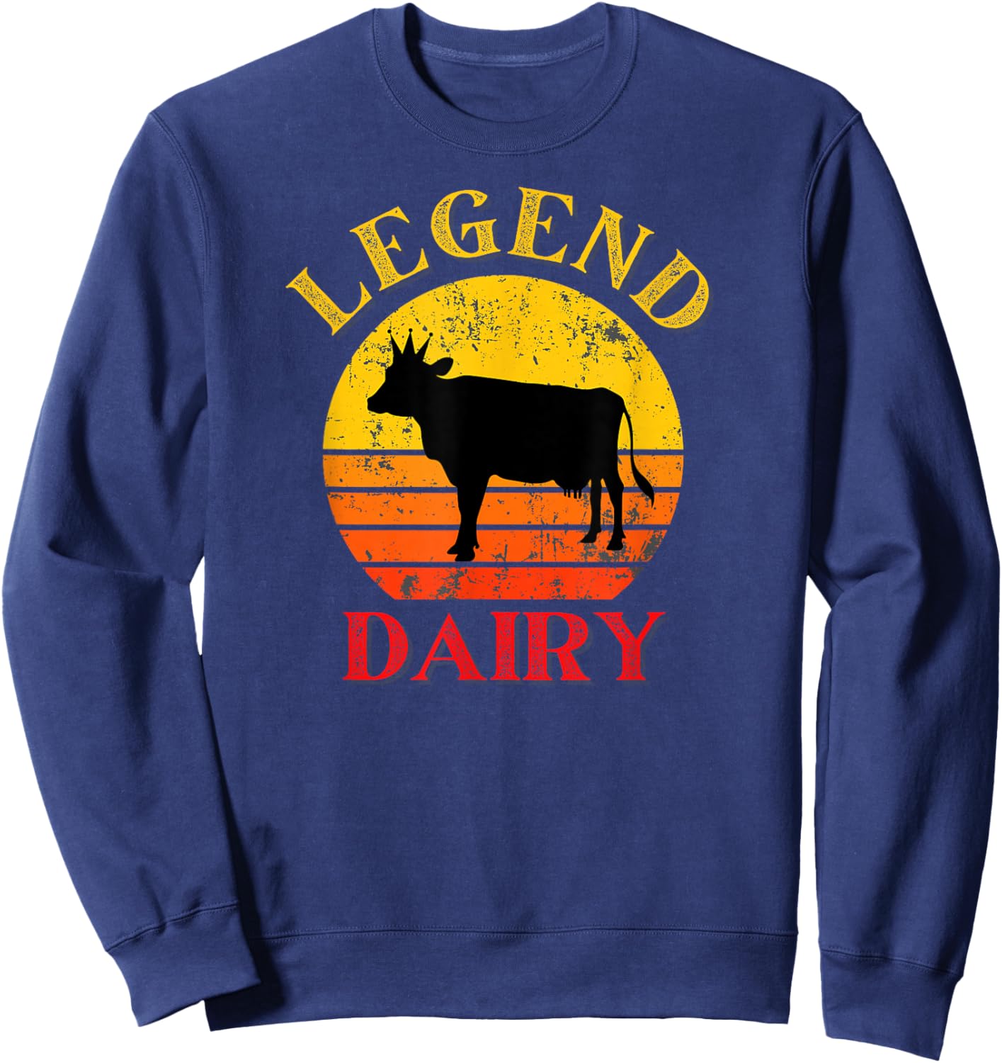 Legend Dairy Cow A Legend on the Farm Sweatshirt - Sweatshirt | Navy