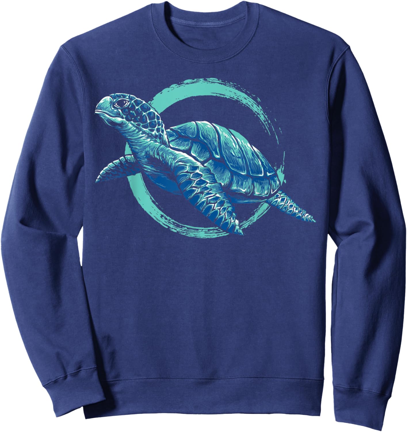 Cute Sea Animal Lover Ocean Pet Owner Gift Aquarium Turtle Sweatshirt - Sweatshirt | Navy